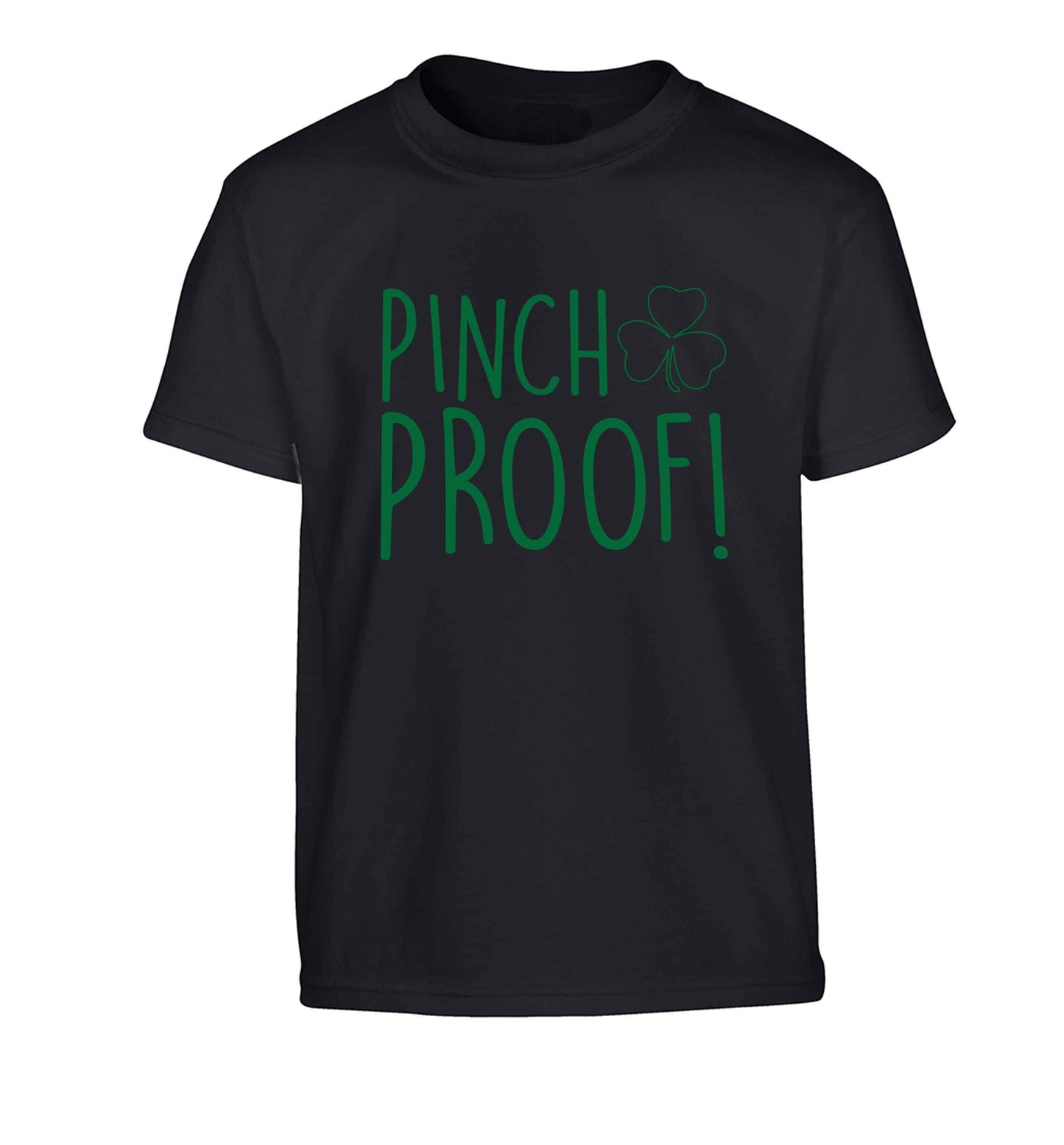 Pinch Proof Children's black Tshirt 12-13 Years