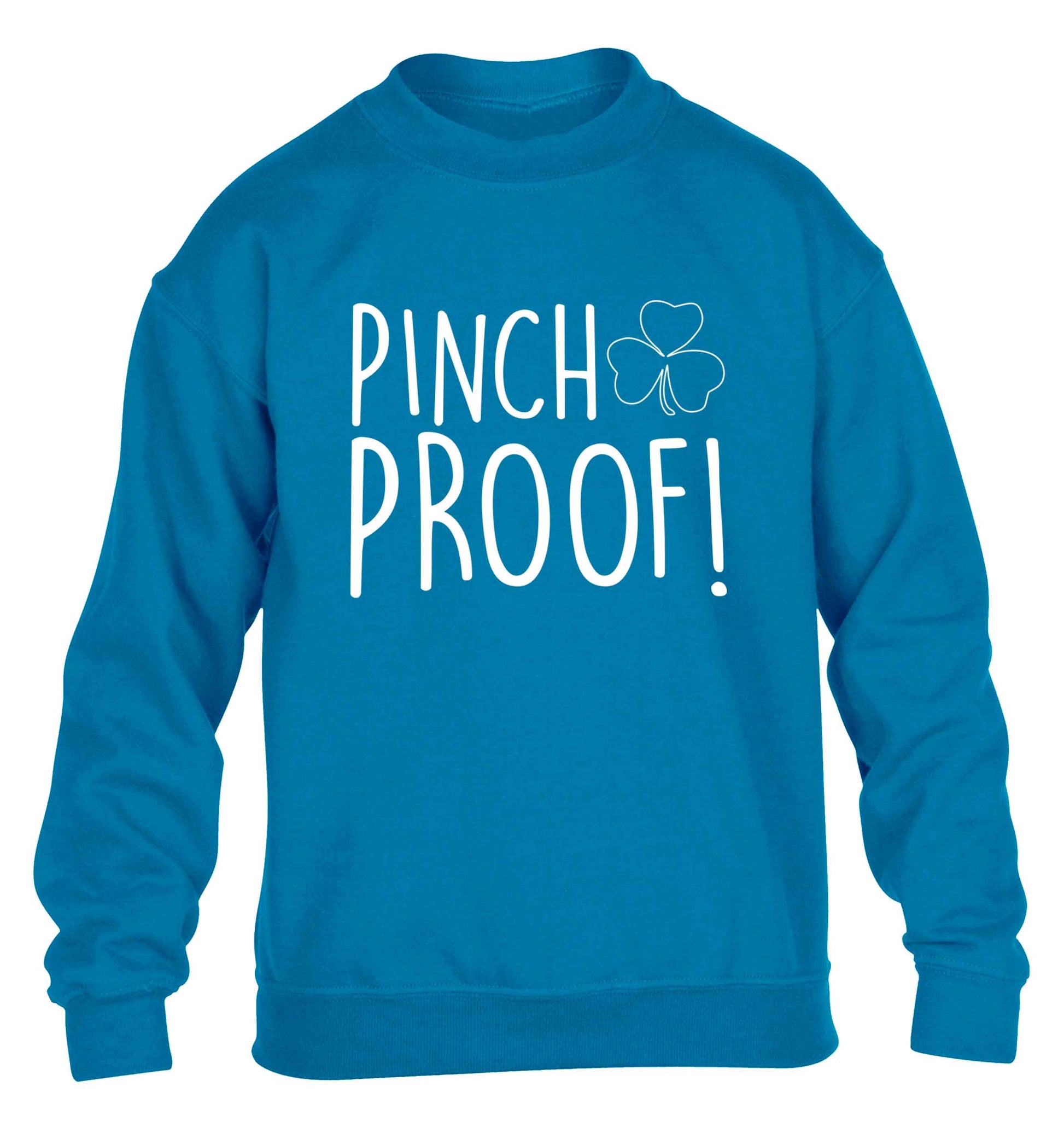 Pinch Proof children's blue sweater 12-13 Years