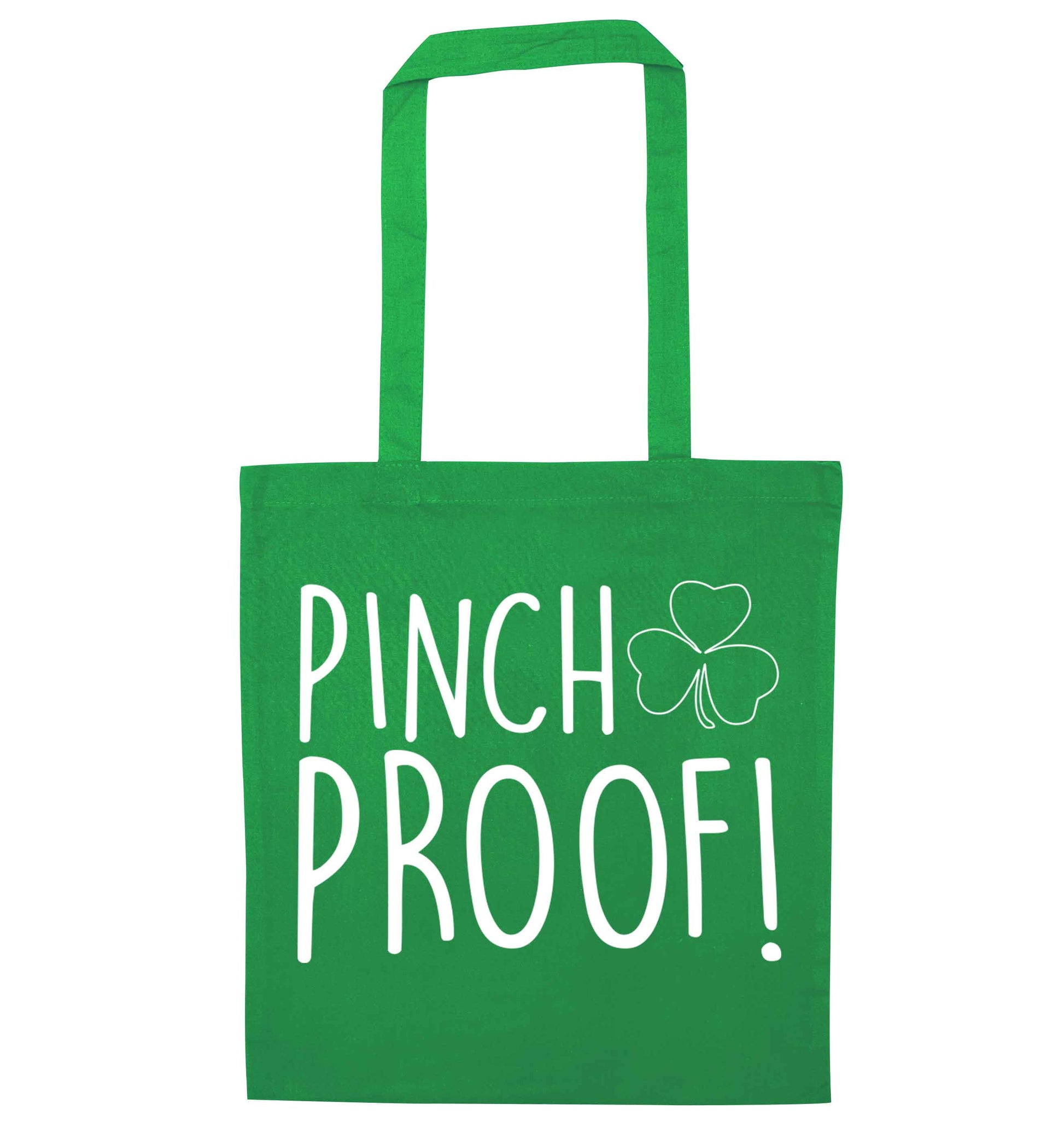 Pinch Proof green tote bag