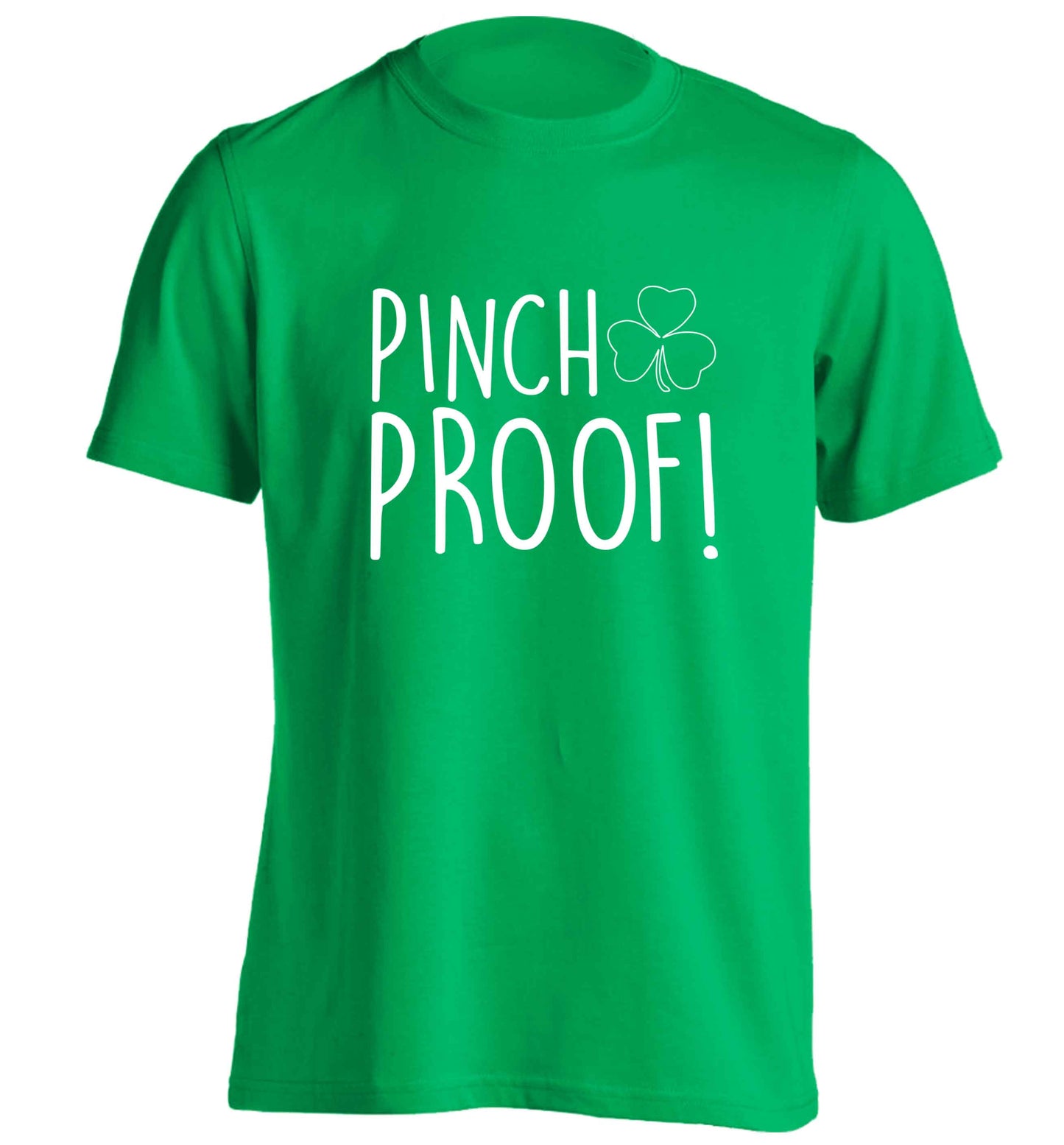 Pinch Proof adults unisex green Tshirt 2XL