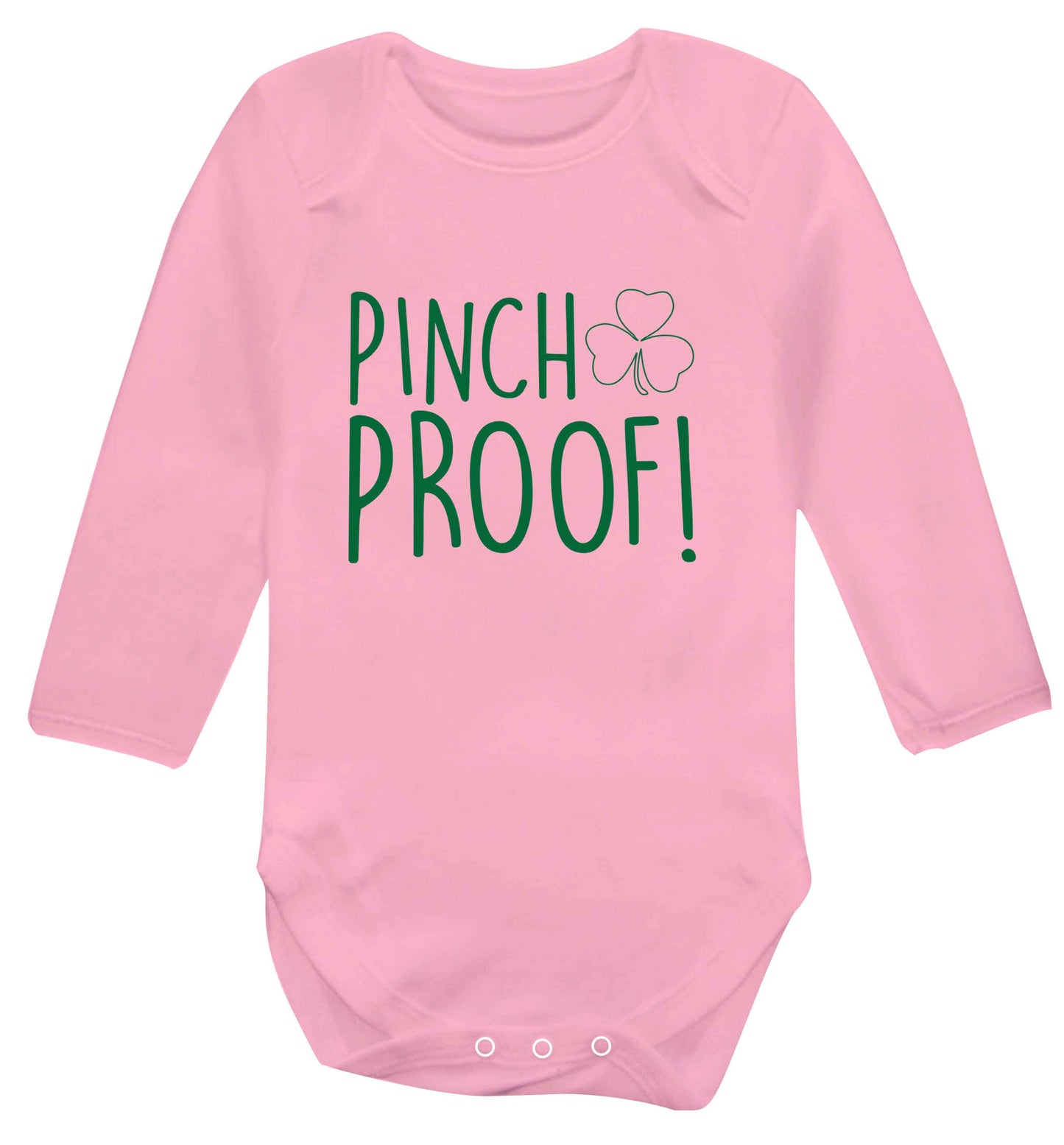 Pinch Proof baby vest long sleeved pale pink 6-12 months