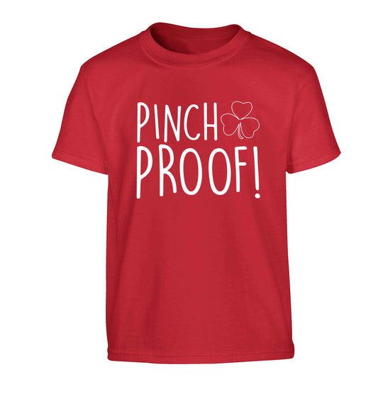 Pinch Proof Children's red Tshirt 12-13 Years