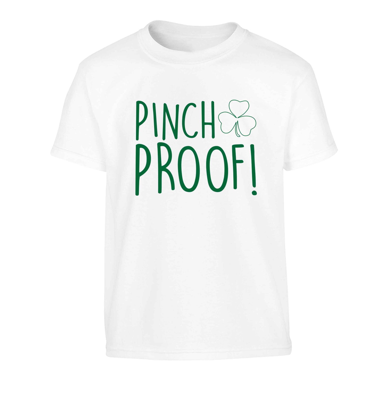 Pinch Proof Children's white Tshirt 12-13 Years