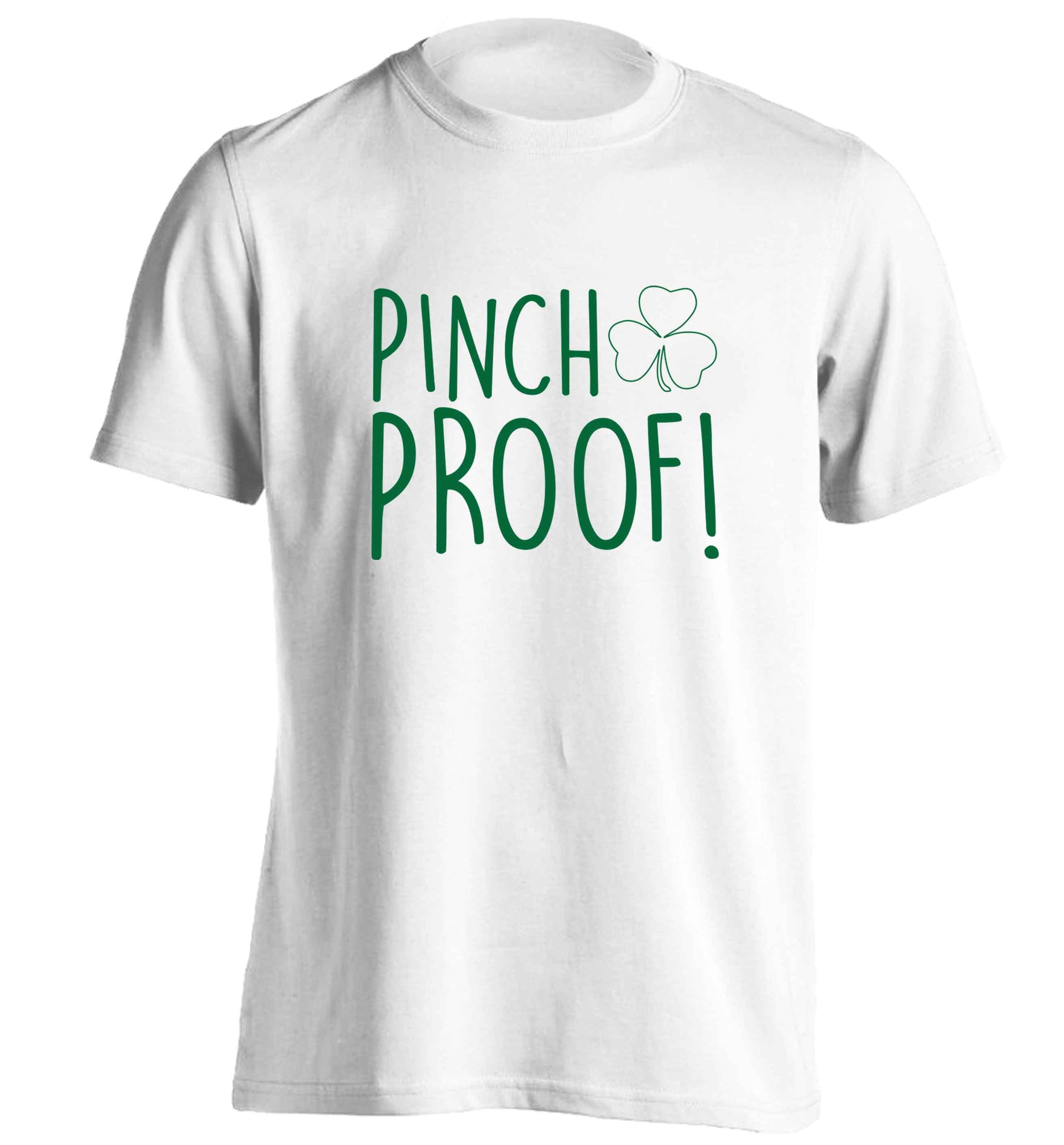 Pinch Proof adults unisex white Tshirt 2XL
