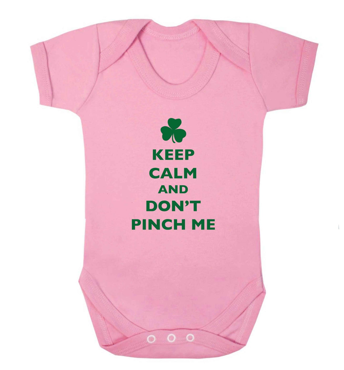 Keep calm and don't pinch me baby vest pale pink 18-24 months
