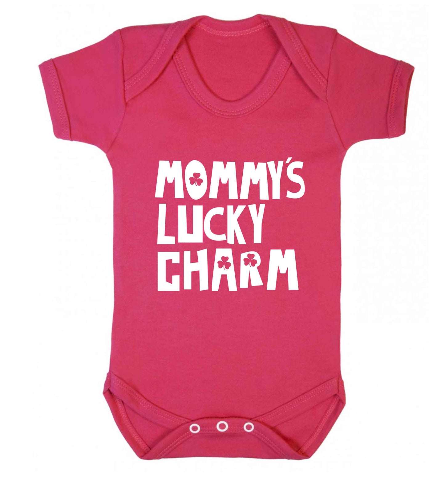 Mommy's lucky charm baby vest dark pink 18-24 months