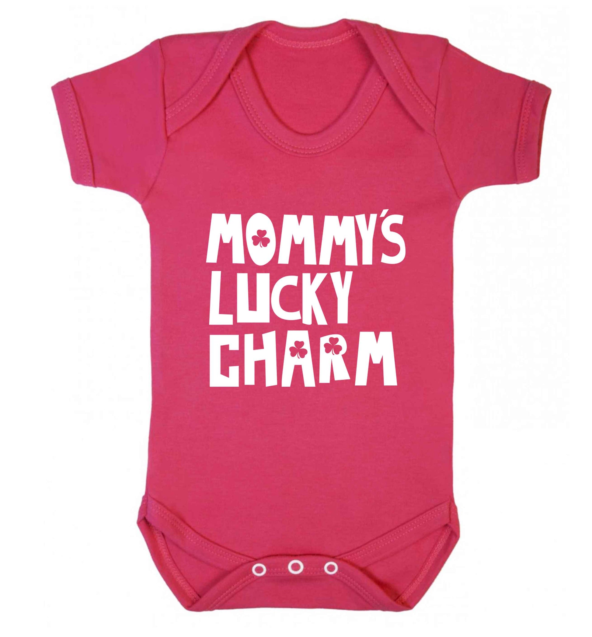 Mommy's lucky charm baby vest dark pink 18-24 months