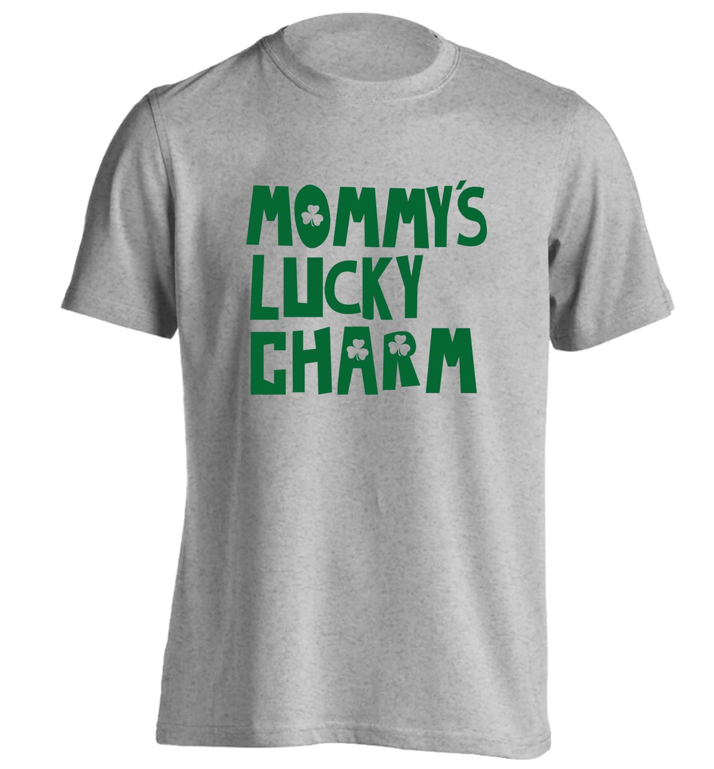 Mommy's lucky charm adults unisex grey Tshirt 2XL