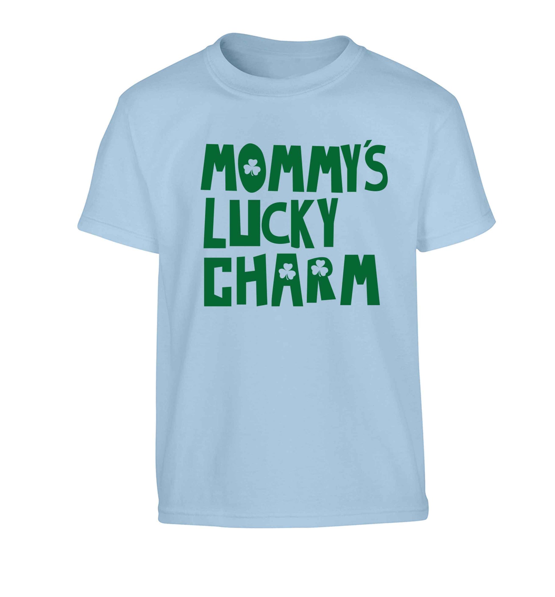 Mommy's lucky charm Children's light blue Tshirt 12-13 Years