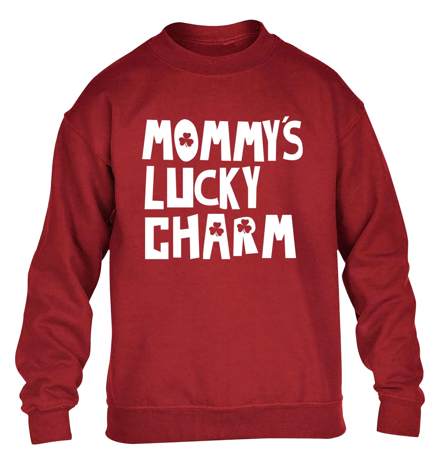 Mommy's lucky charm children's grey sweater 12-13 Years