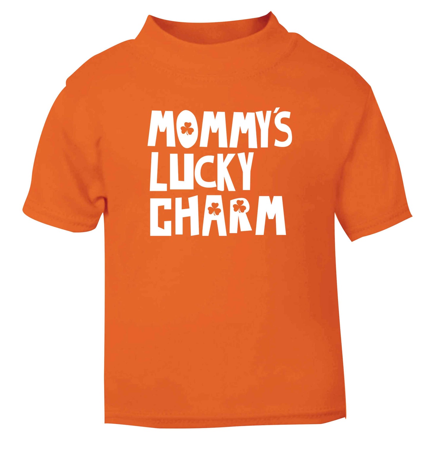 Mommy's lucky charm orange baby toddler Tshirt 2 Years