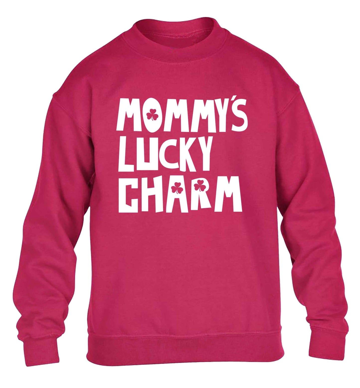 Mommy's lucky charm children's pink sweater 12-13 Years