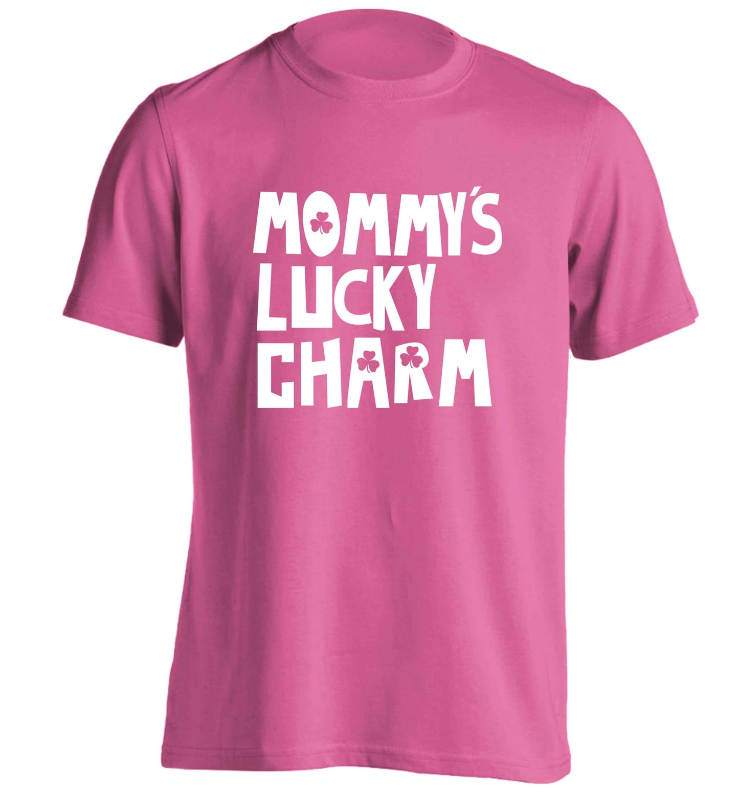 Mommy's lucky charm adults unisex pink Tshirt 2XL