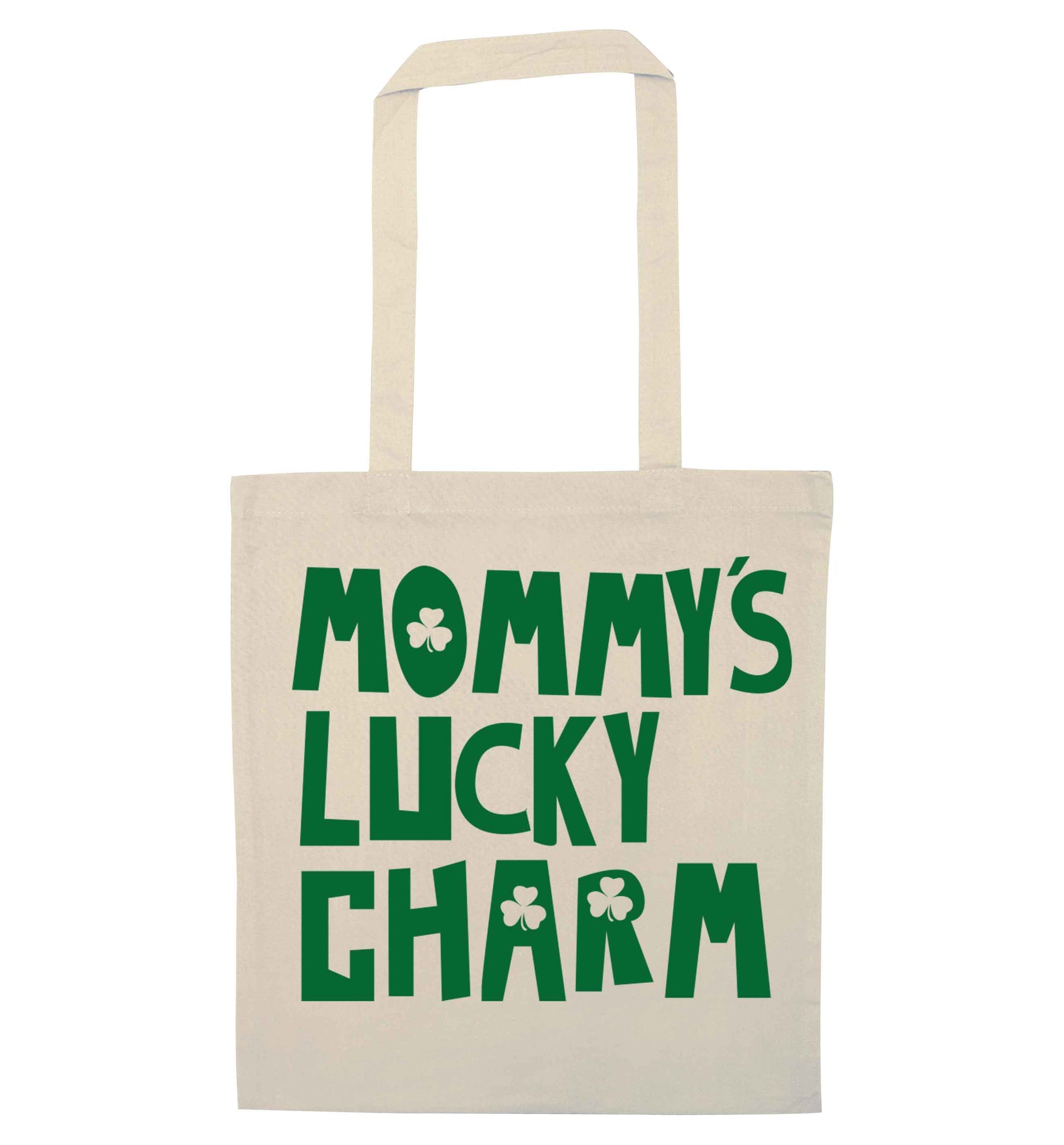 Mommy's lucky charm natural tote bag