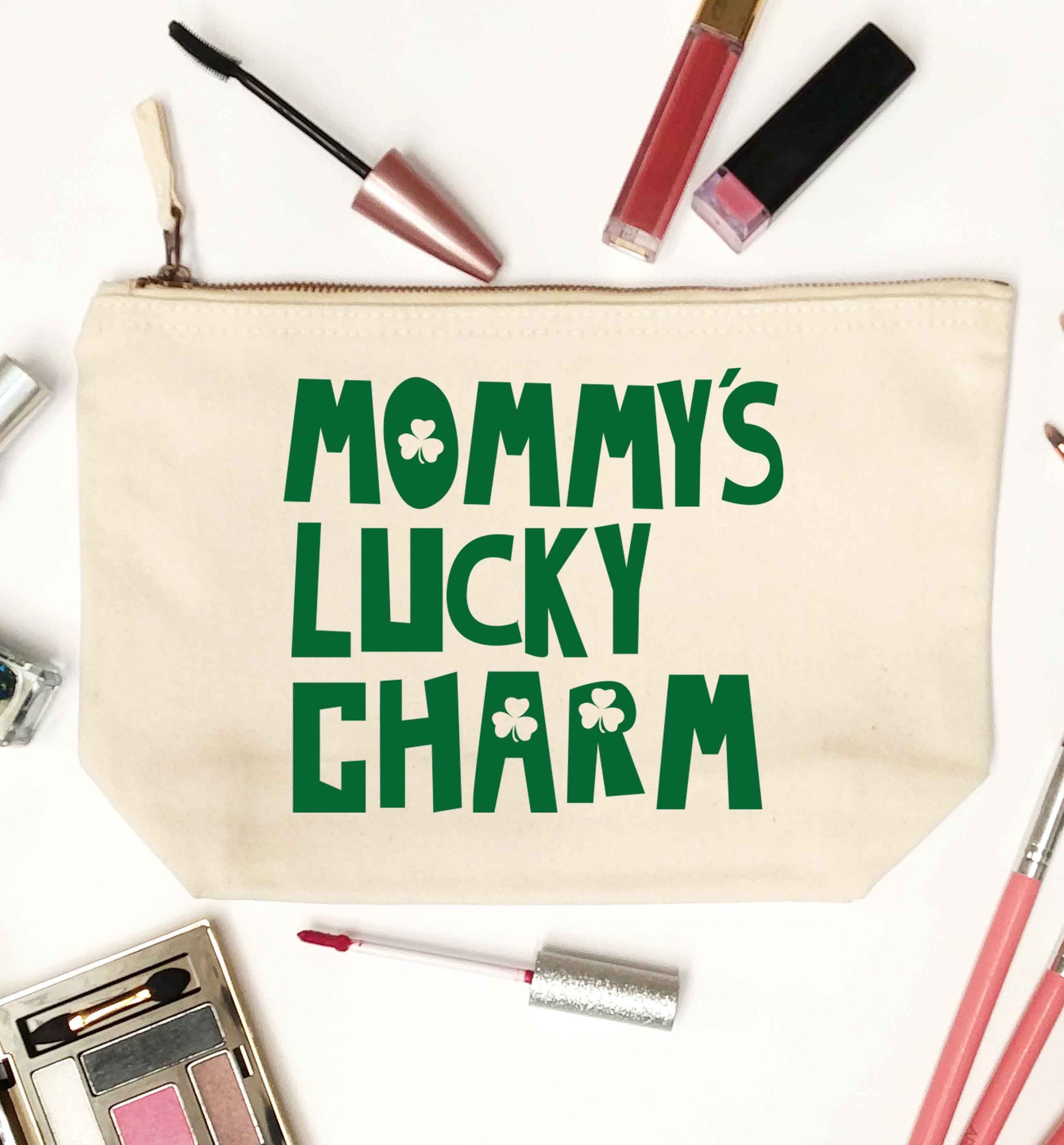 Mommy's lucky charm natural makeup bag