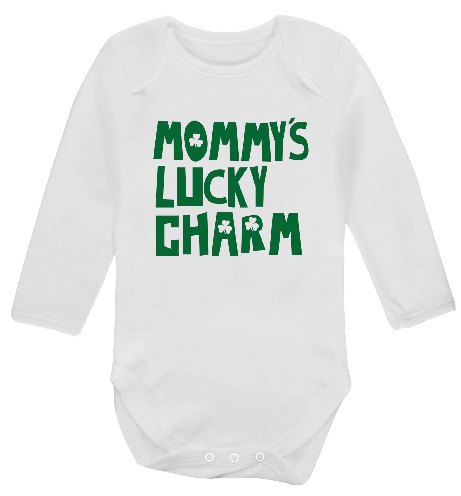 Mommy's lucky charm baby vest long sleeved white 6-12 months