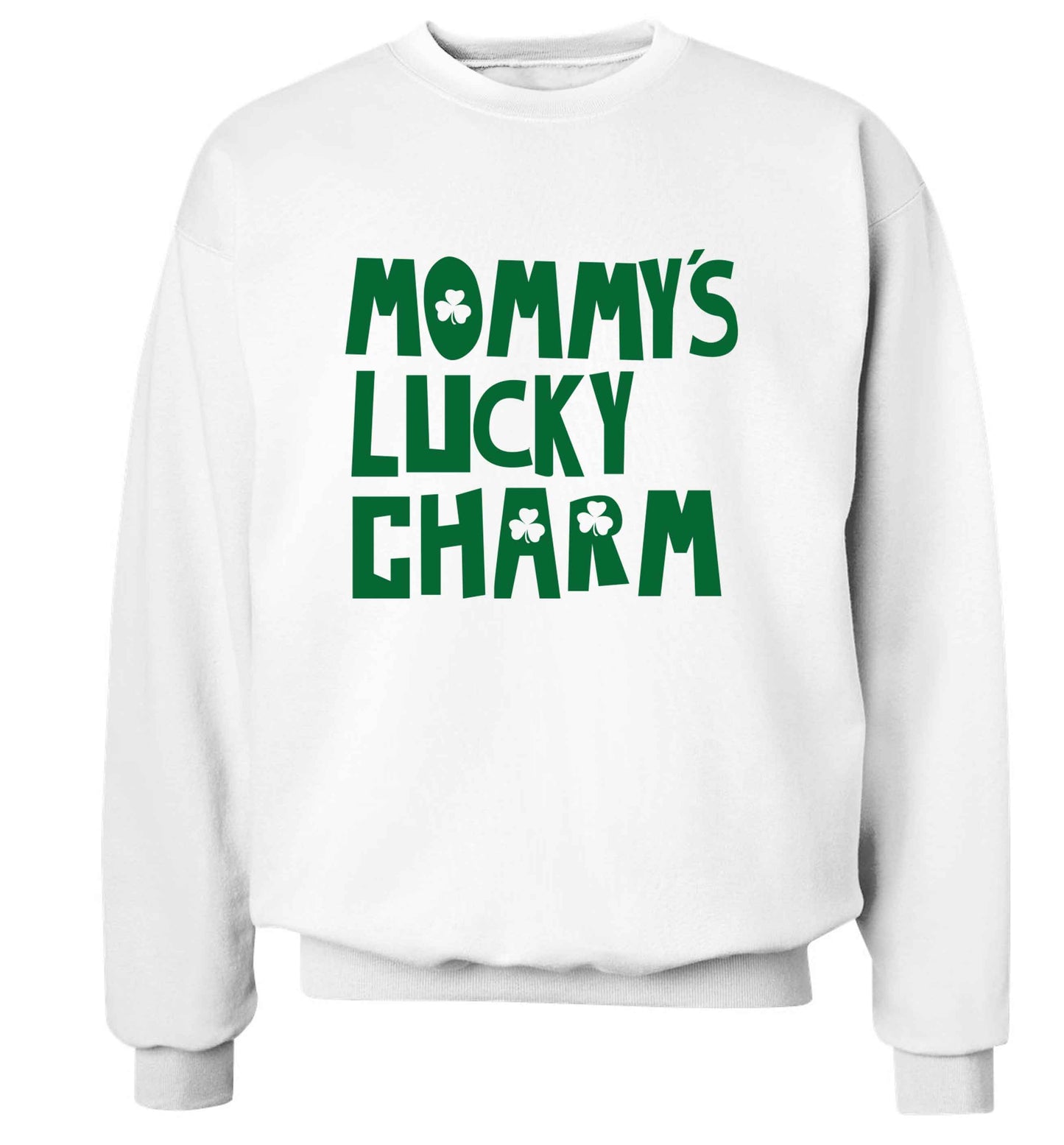 Mommy's lucky charm adult's unisex white sweater 2XL
