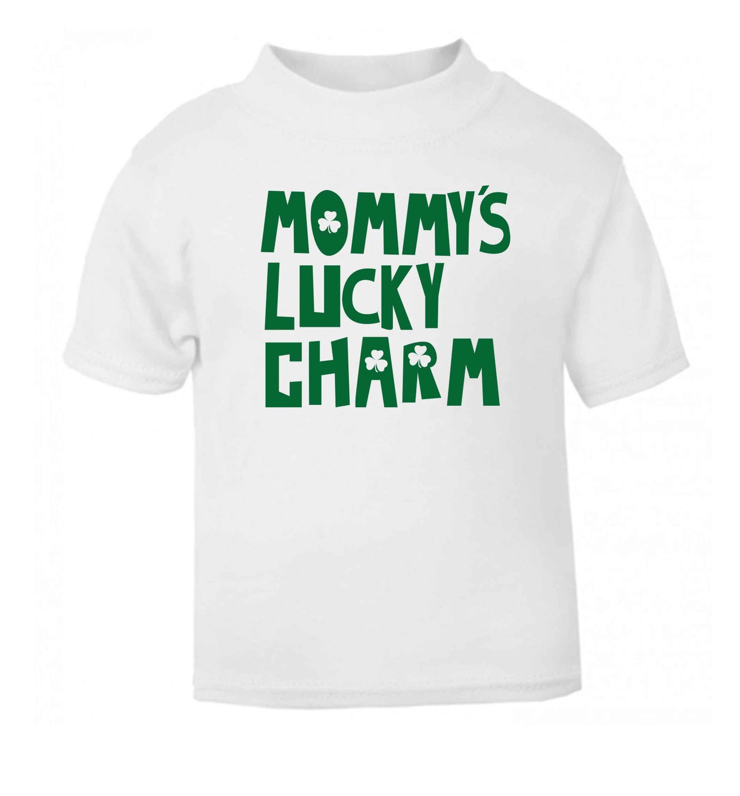 Mommy's lucky charm white baby toddler Tshirt 2 Years