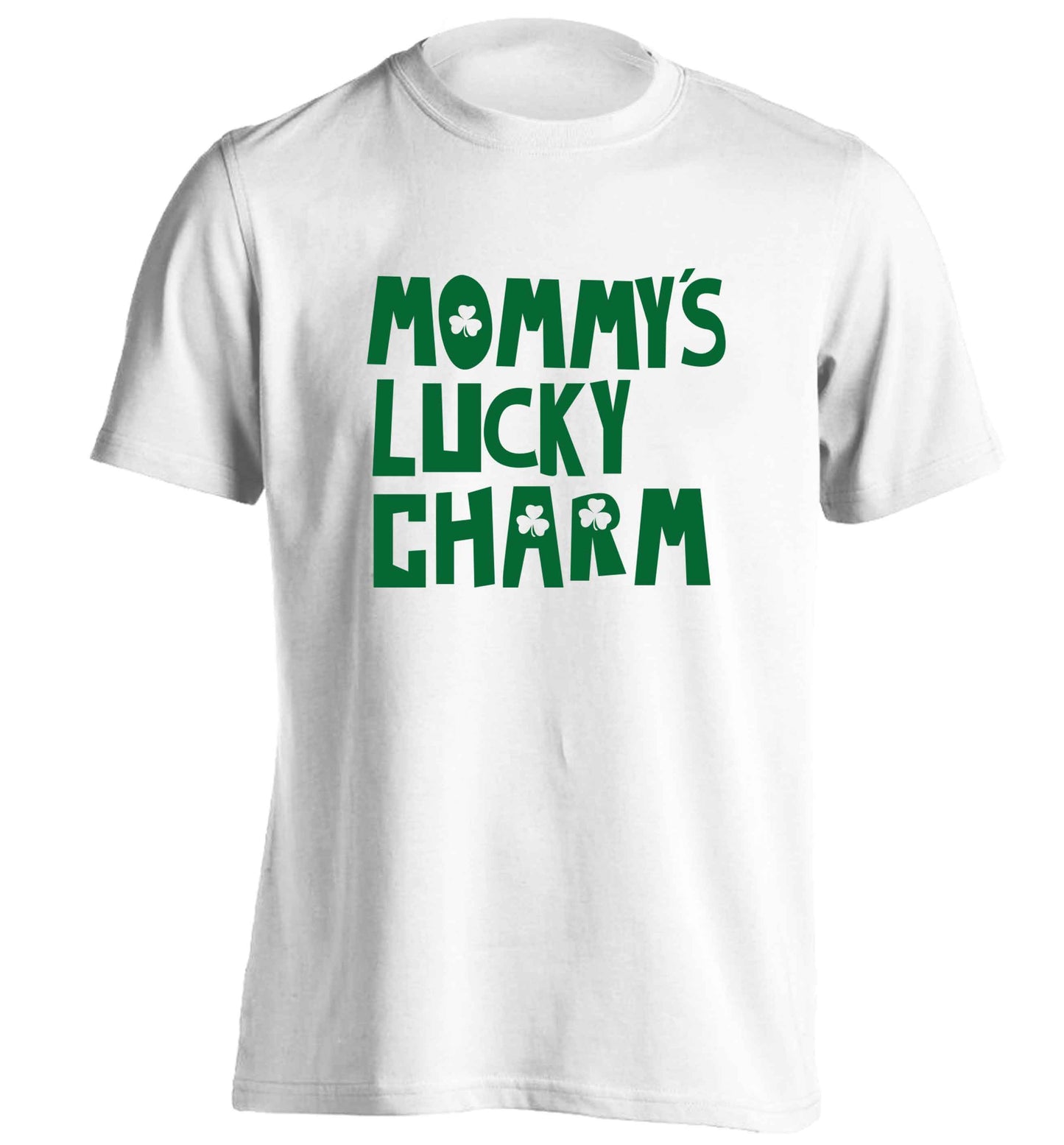 Mommy's lucky charm adults unisex white Tshirt 2XL