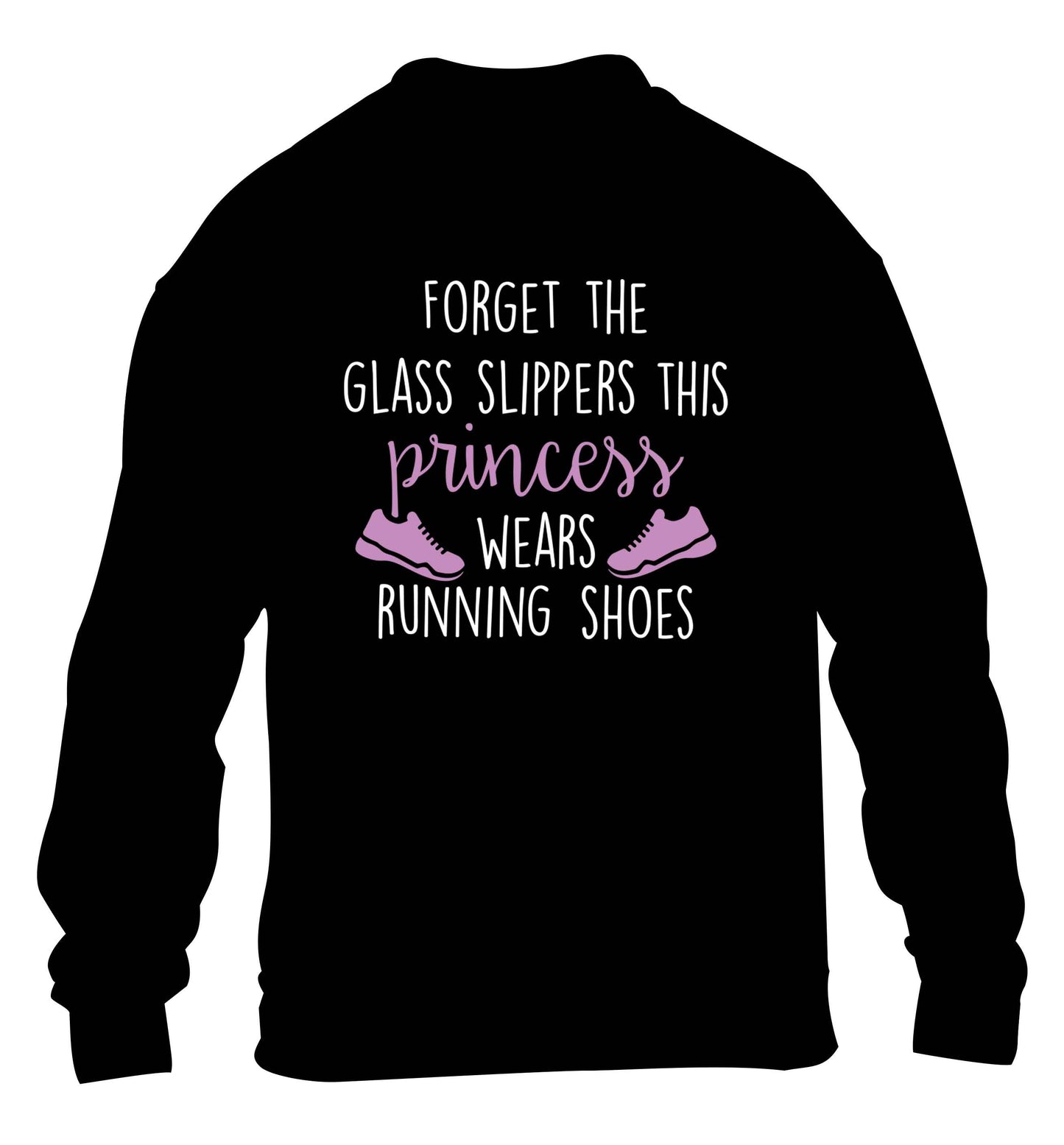 Forget the glass slippers this princess wears running shoes children's black sweater 12-13 Years