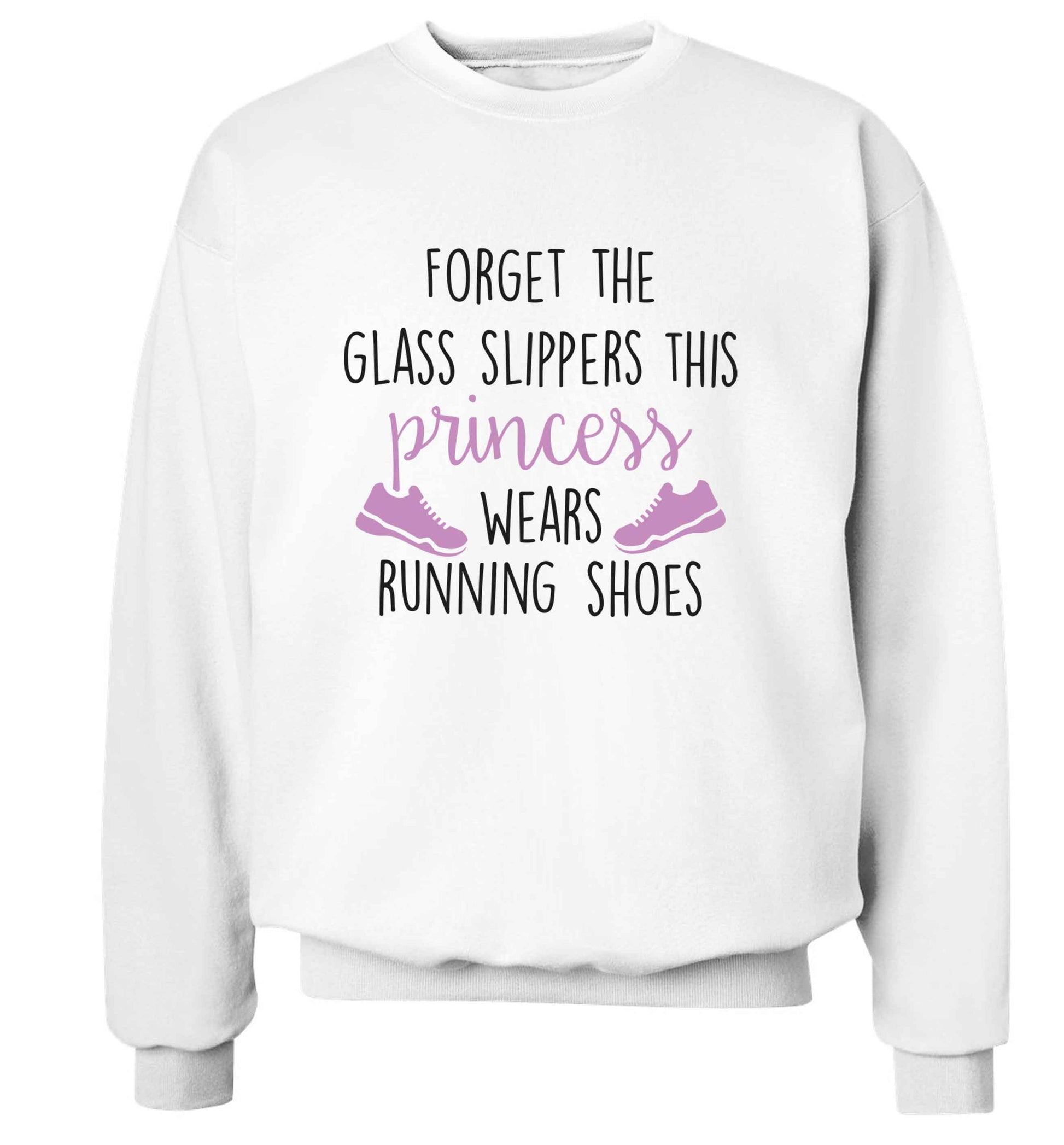 Forget the glass slippers this princess wears running shoes adult's unisex white sweater 2XL
