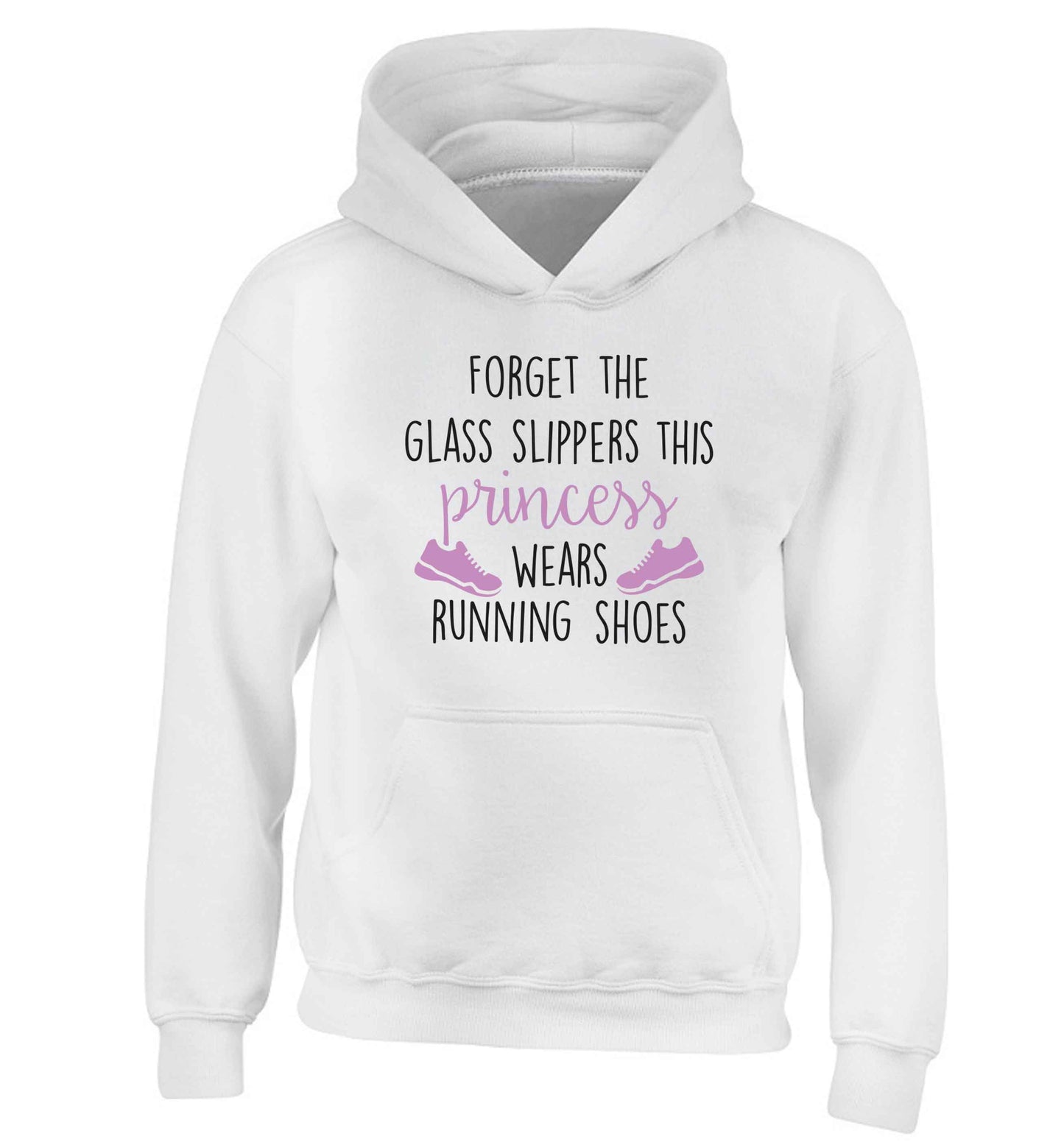 Forget the glass slippers this princess wears running shoes children's white hoodie 12-13 Years