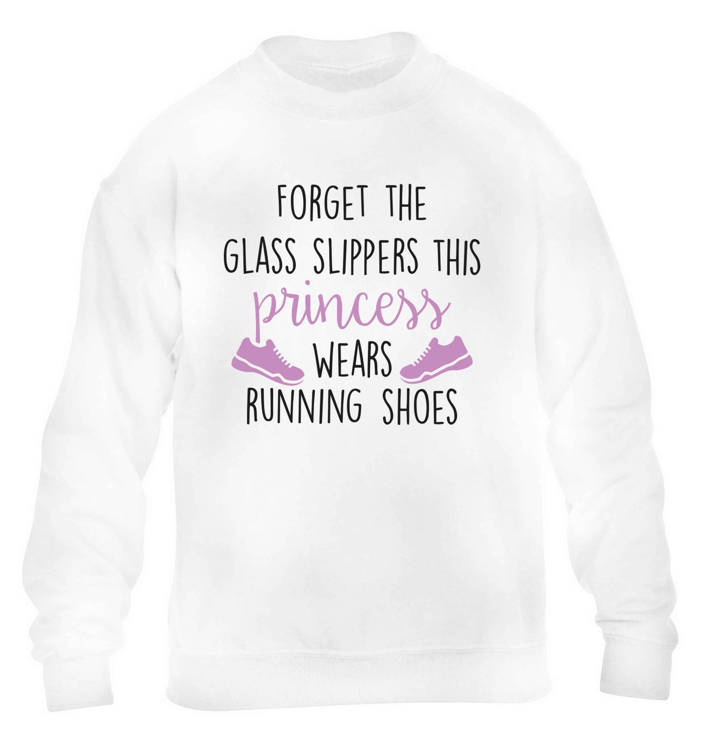 Forget the glass slippers this princess wears running shoes children's white sweater 12-13 Years