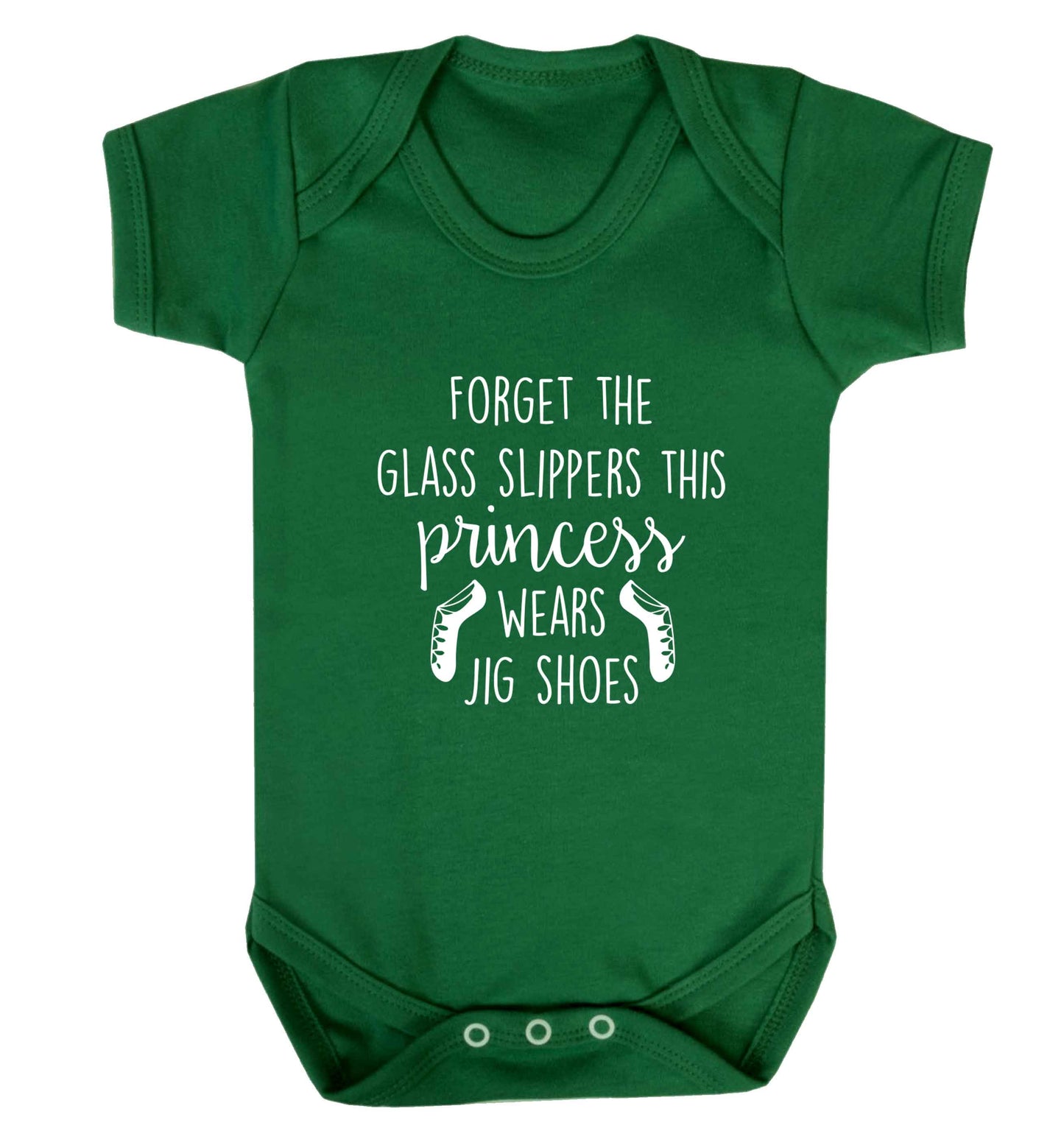 This princess wears jig shoes baby vest green 18-24 months