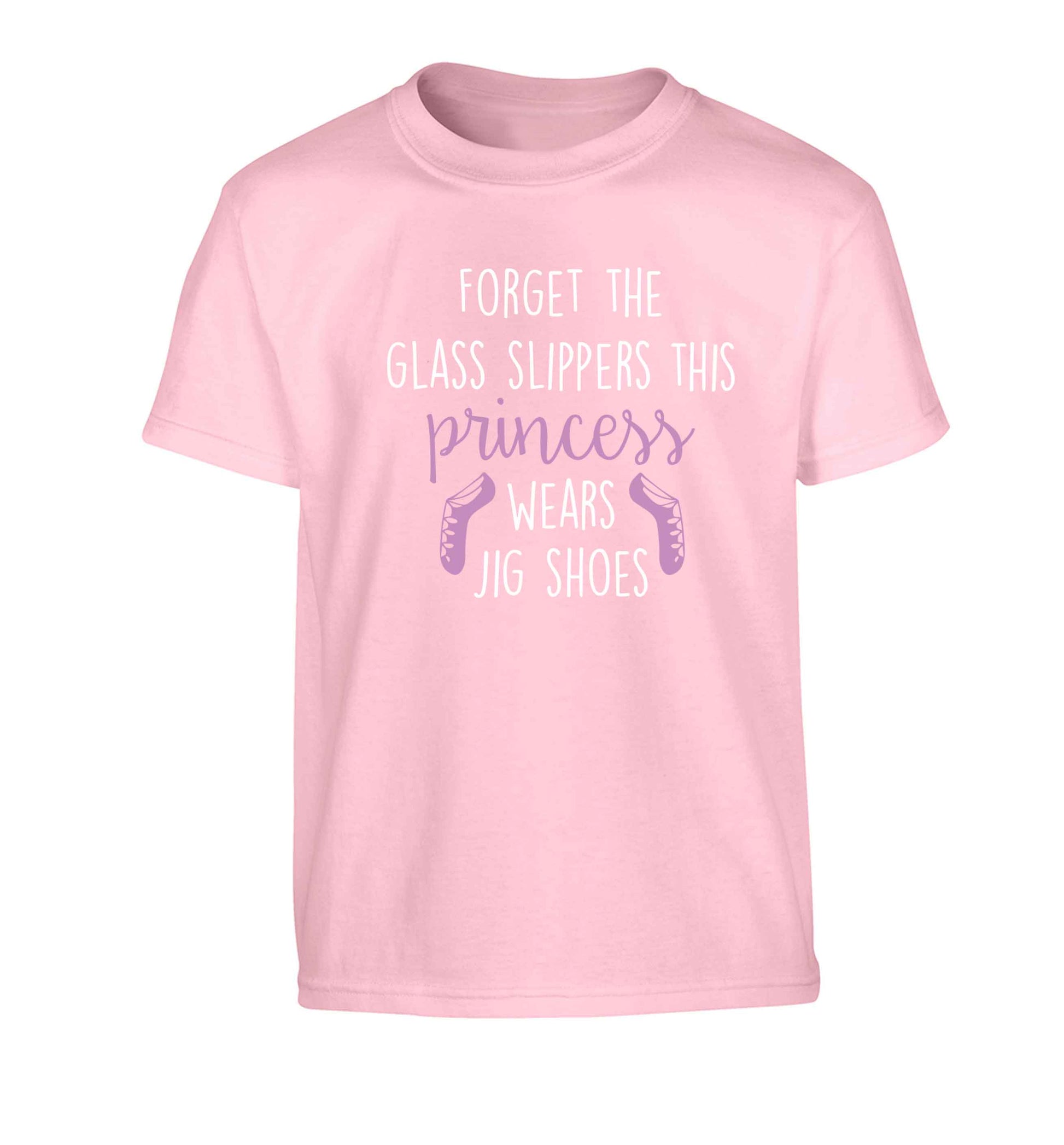 This princess wears jig shoes Children's light pink Tshirt 12-13 Years