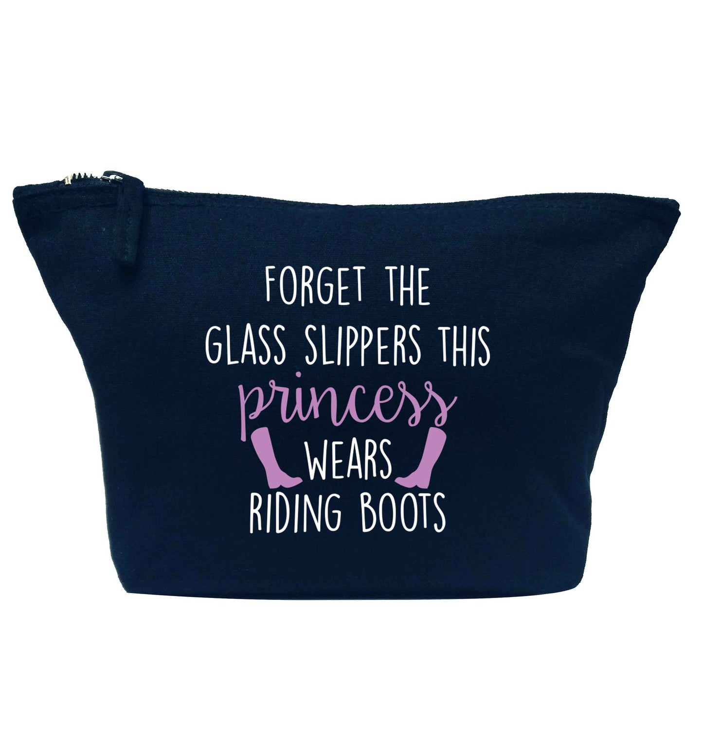Forget the glass slippers this princess wears riding boots navy makeup bag