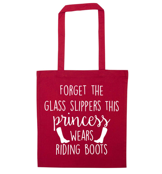 Forget the glass slippers this princess wears riding boots red tote bag