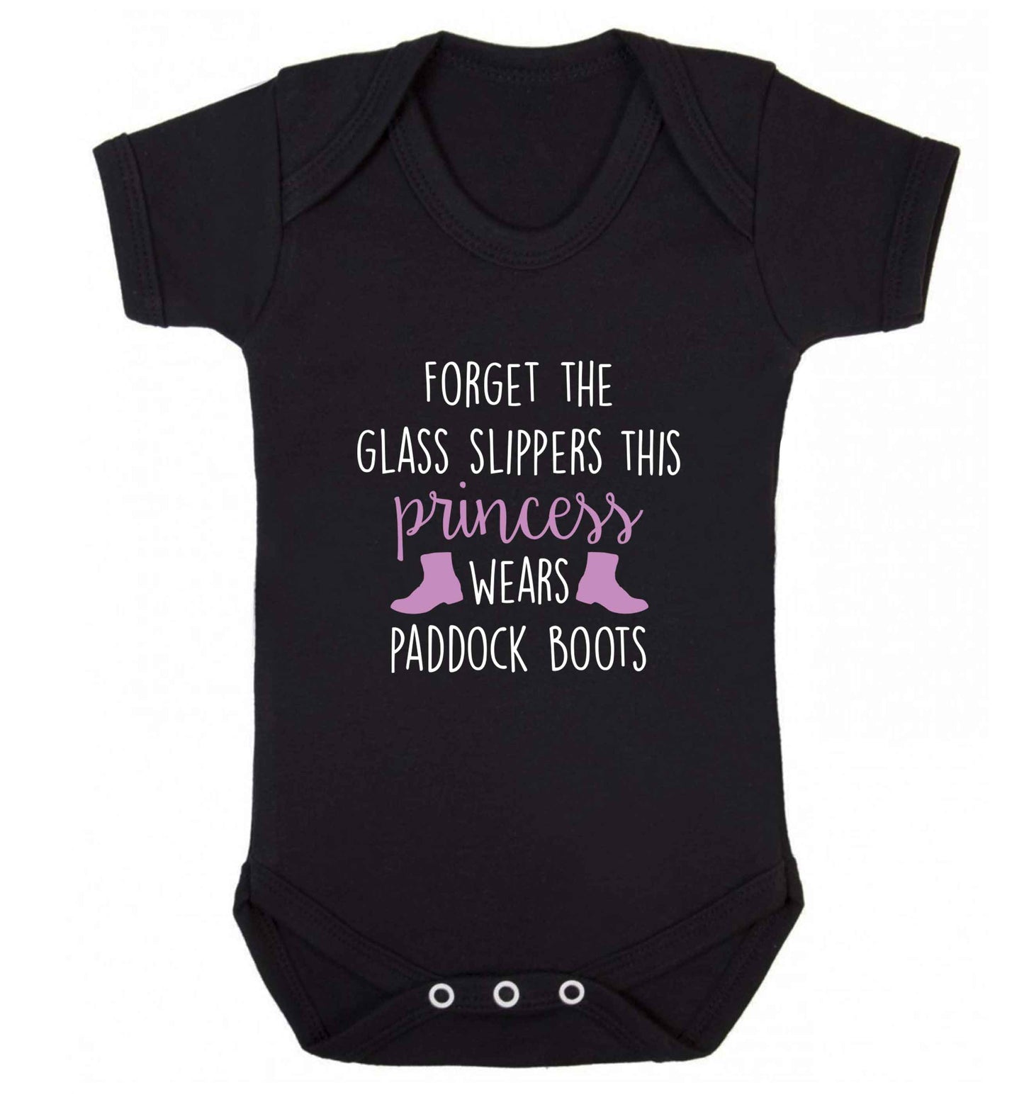 Forget the glass slippers this princess wears paddock boots baby vest black 18-24 months