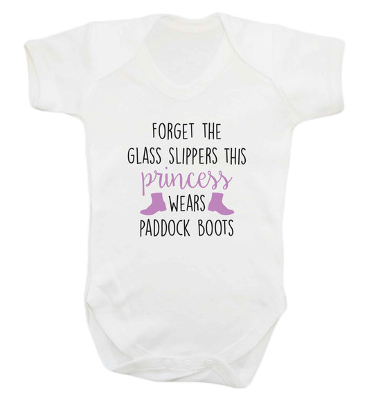 Forget the glass slippers this princess wears paddock boots baby vest white 18-24 months