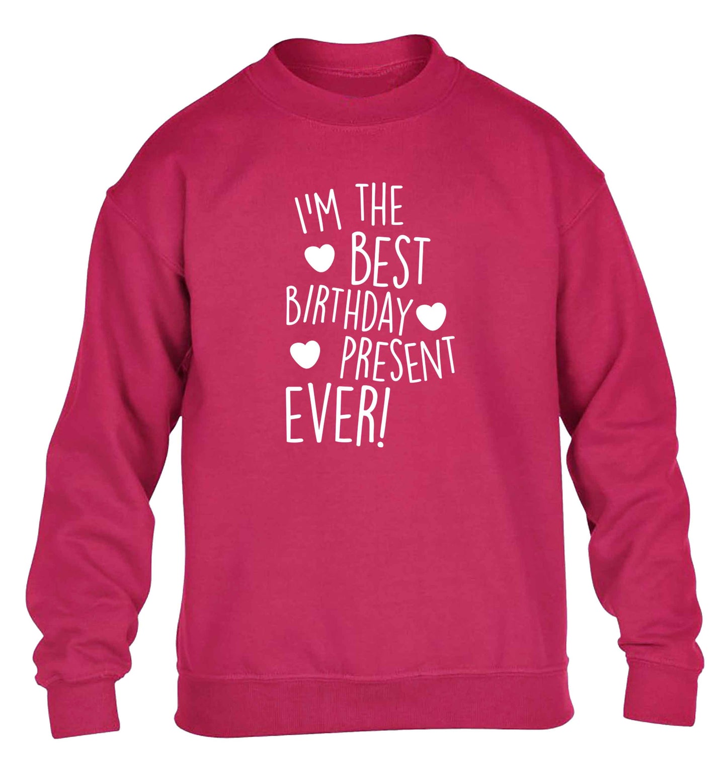I'm the best birthday present ever children's pink sweater 12-13 Years