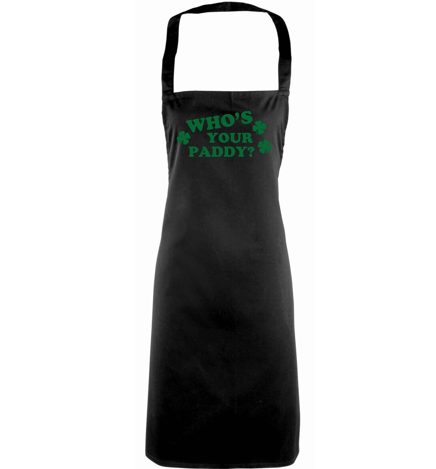 Who's your paddy? adults black apron