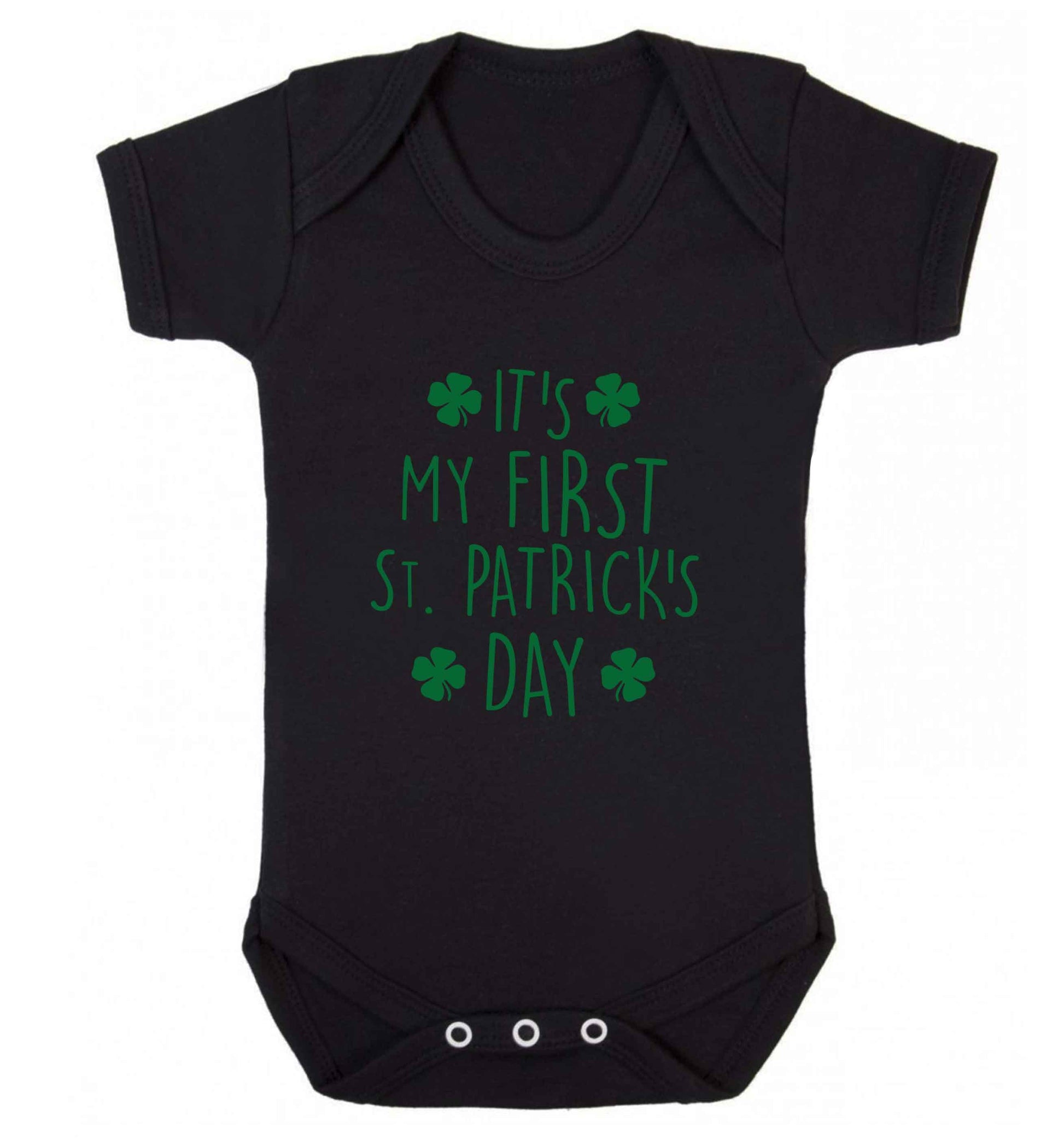 It's my first St.Patrick's day baby vest black 18-24 months