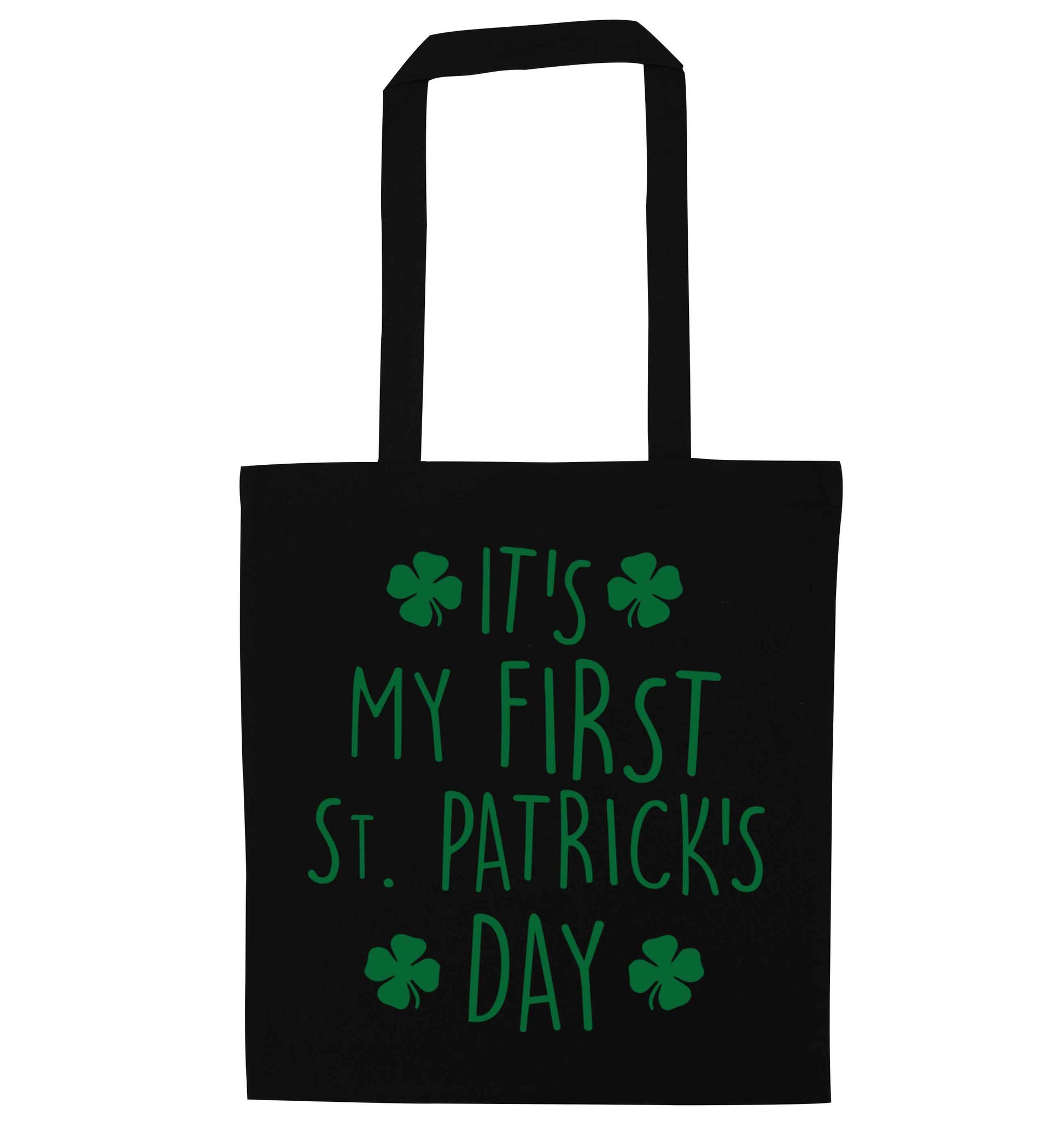 It's my first St.Patrick's day black tote bag