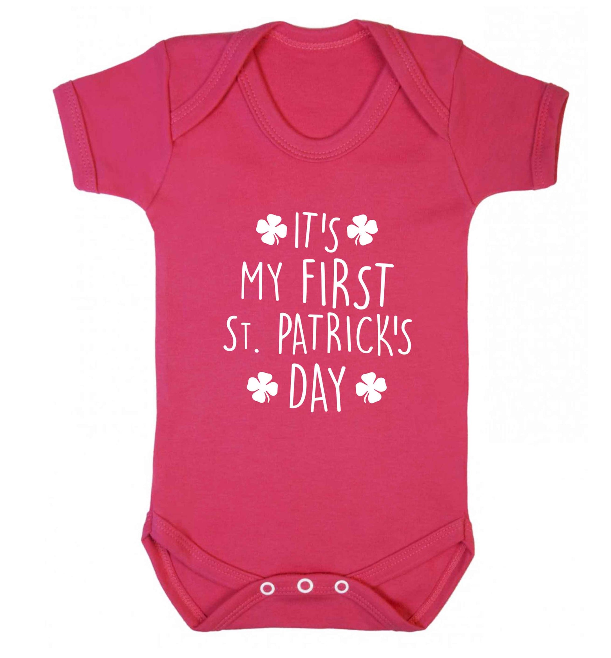 It's my first St.Patrick's day baby vest dark pink 18-24 months