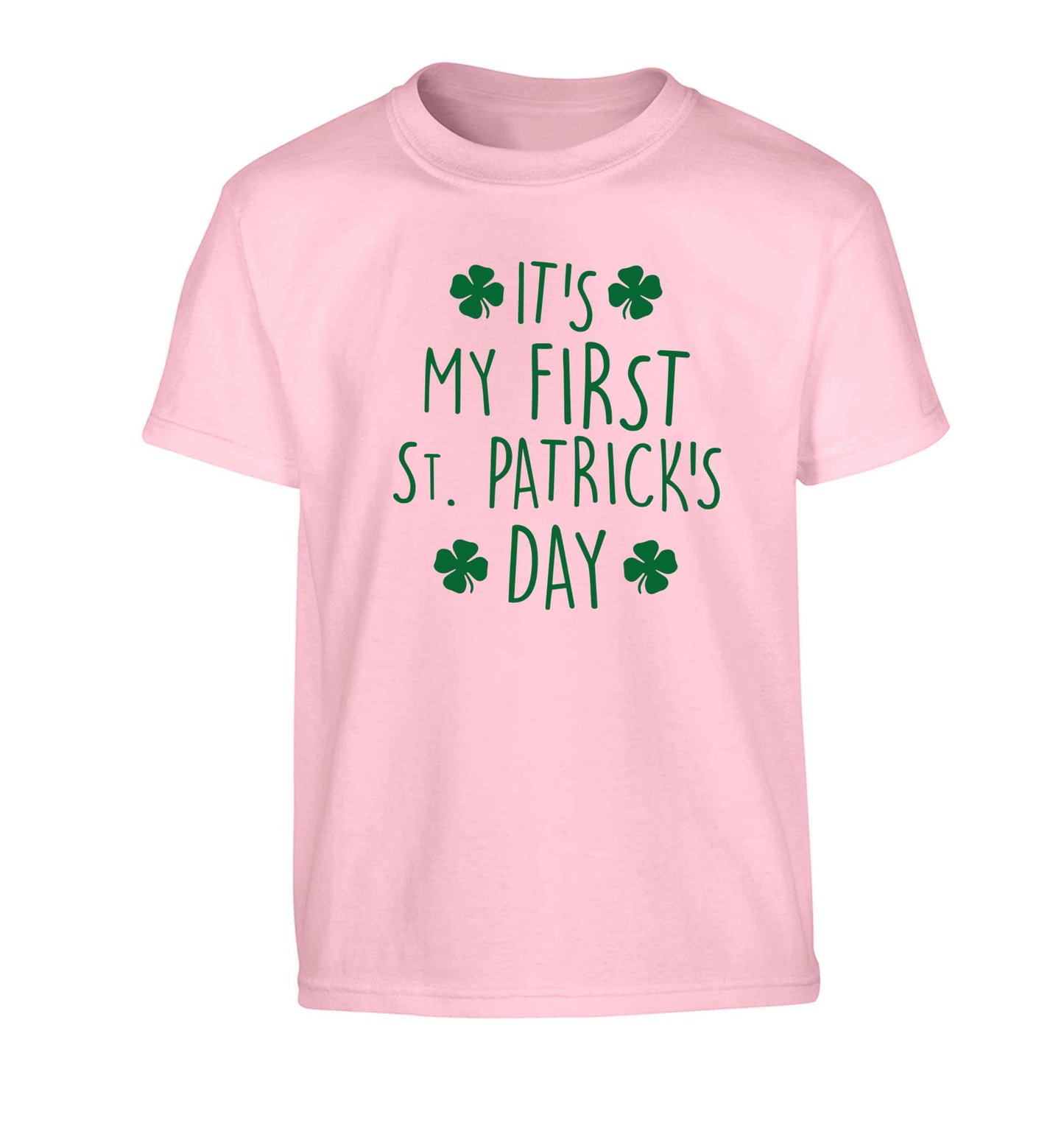 It's my first St.Patrick's day Children's light pink Tshirt 12-13 Years