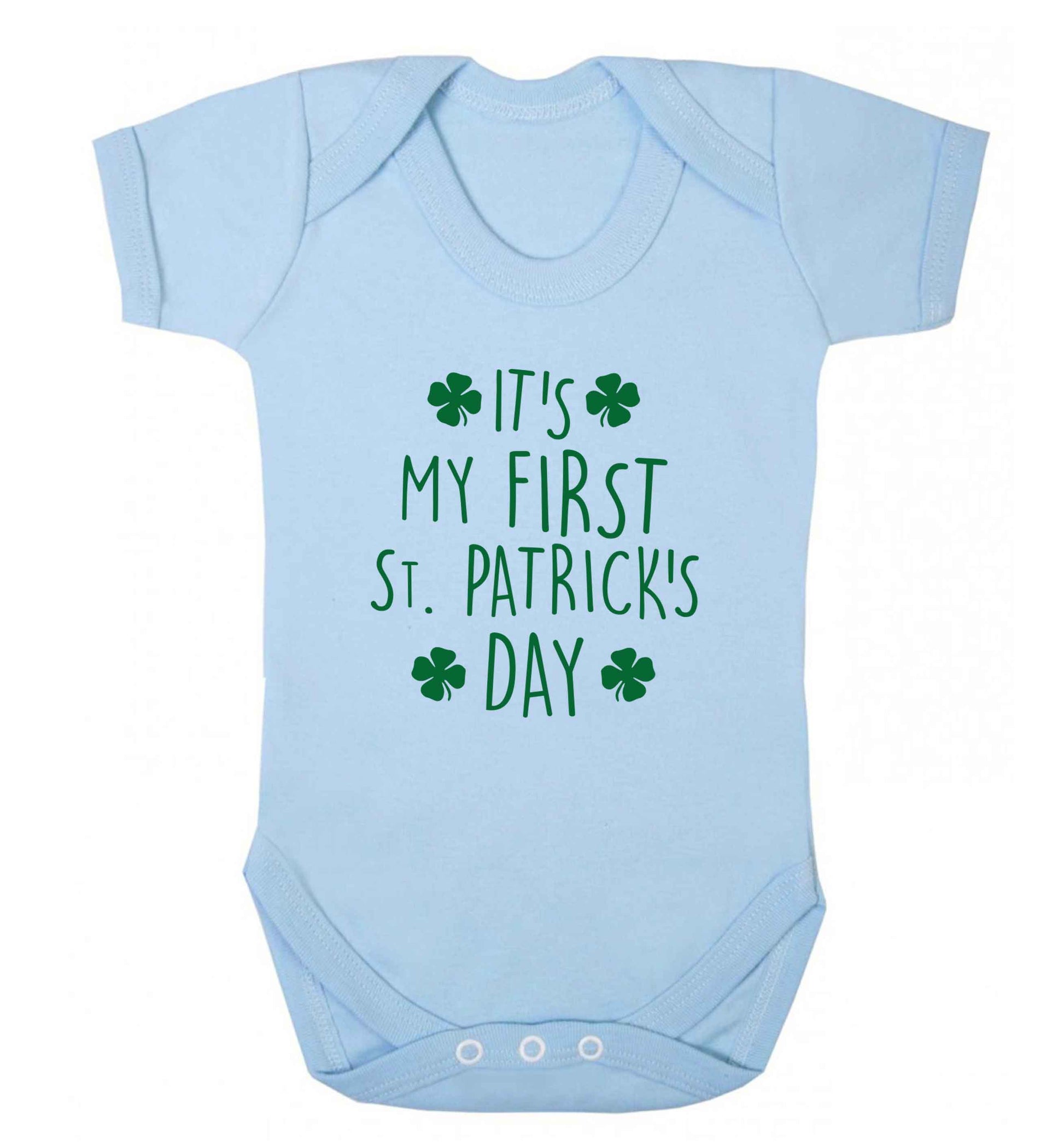It's my first St.Patrick's day baby vest pale blue 18-24 months