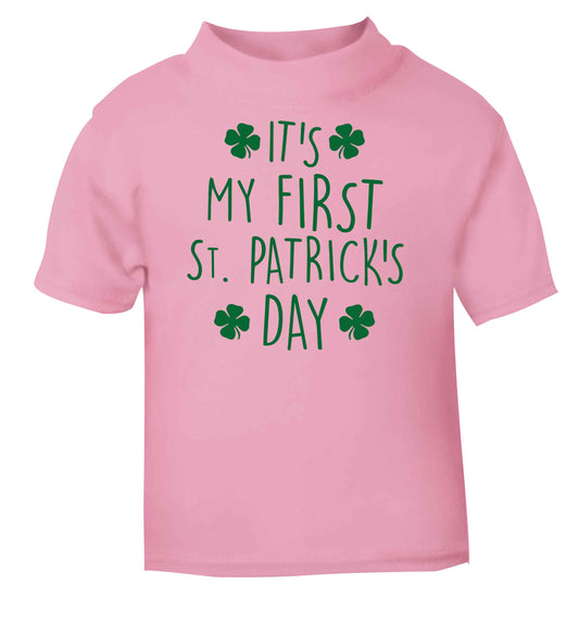 It's my first St.Patrick's day light pink baby toddler Tshirt 2 Years