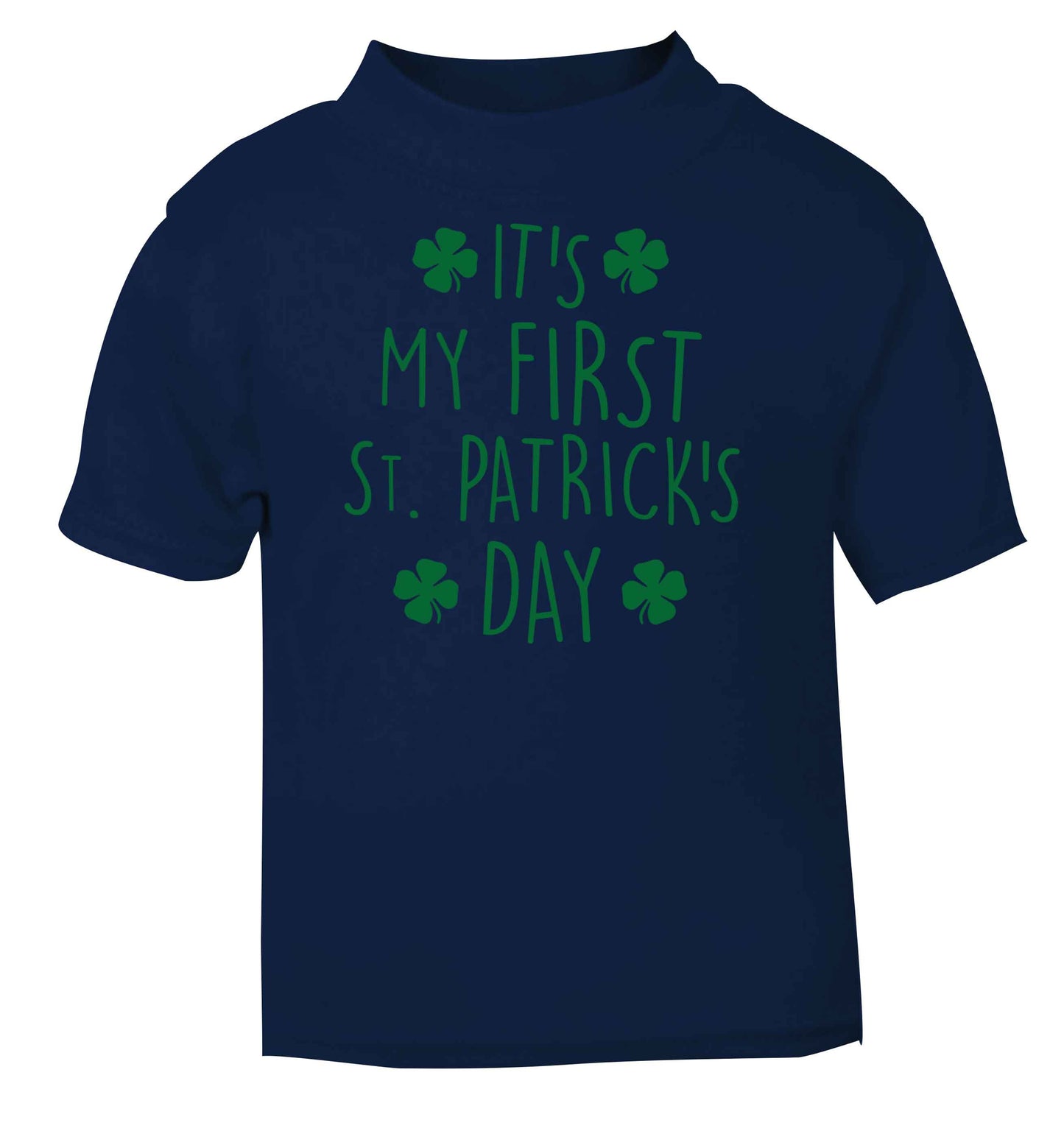 It's my first St.Patrick's day navy baby toddler Tshirt 2 Years