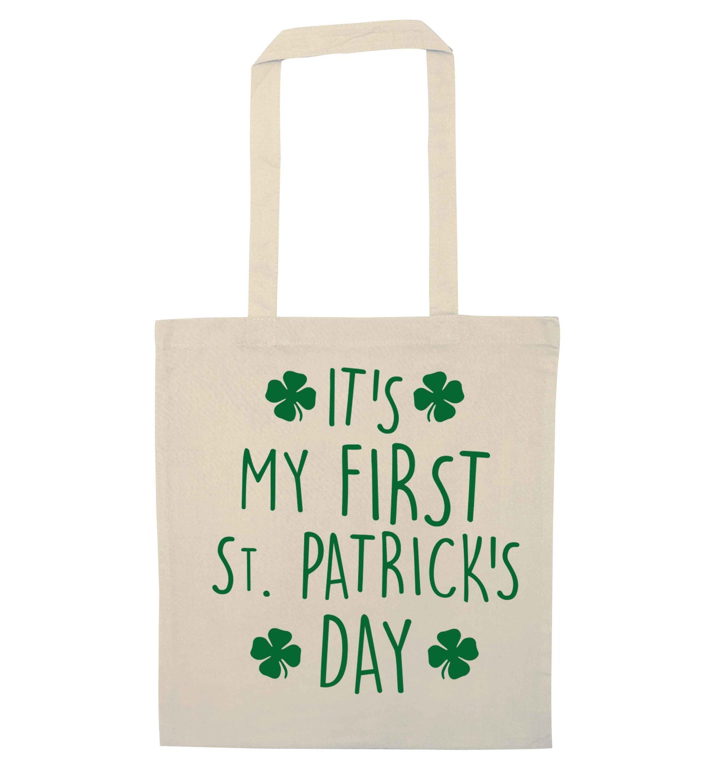 It's my first St.Patrick's day natural tote bag