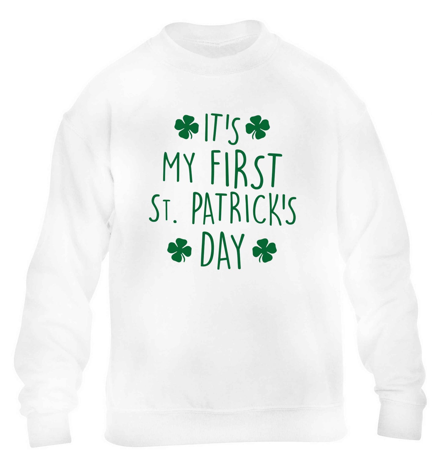 It's my first St.Patrick's day children's white sweater 12-13 Years