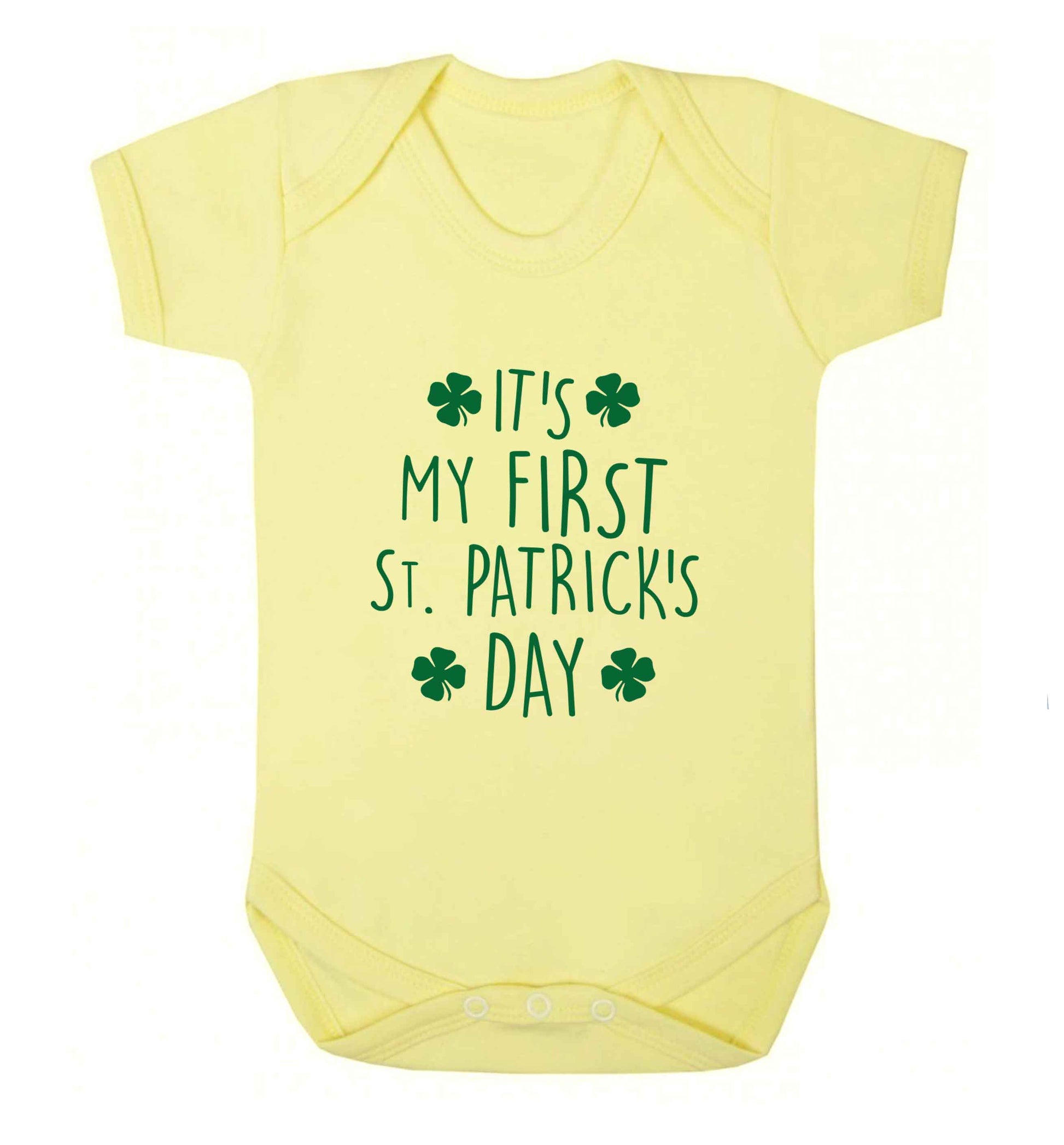 It's my first St.Patrick's day baby vest pale yellow 18-24 months