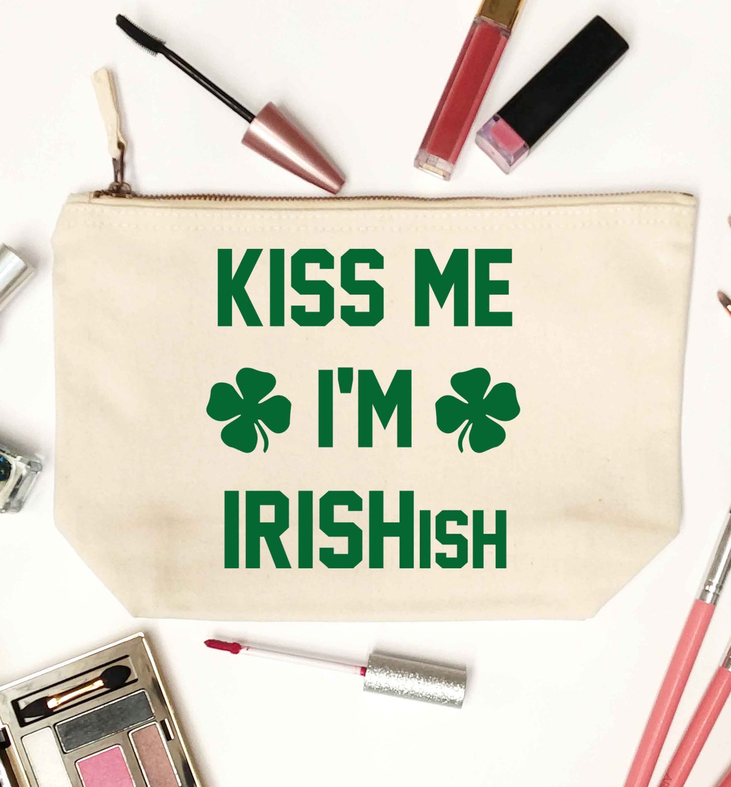 Kiss me I'm Irishish natural makeup bag