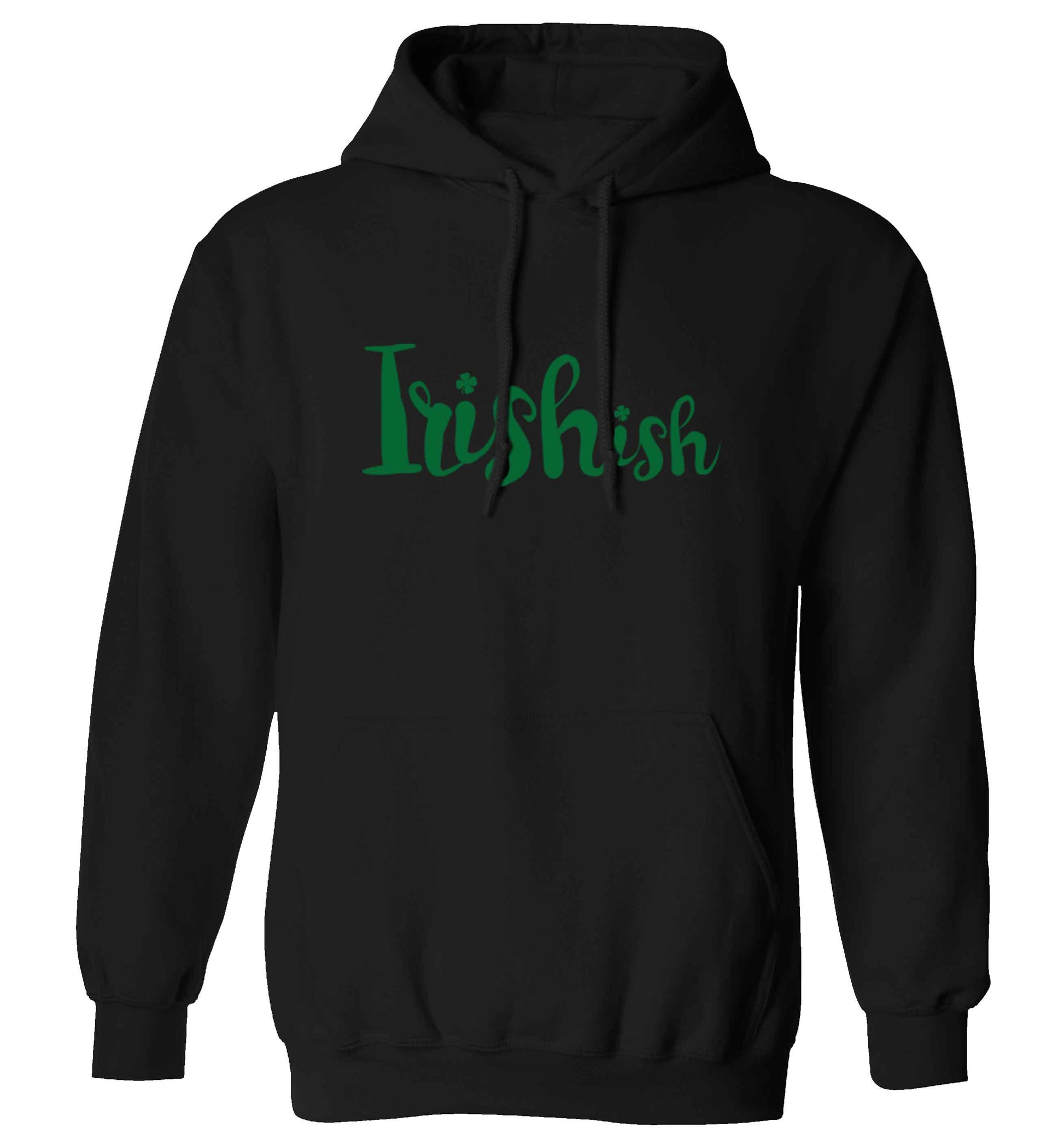 Irishish adults unisex black hoodie 2XL