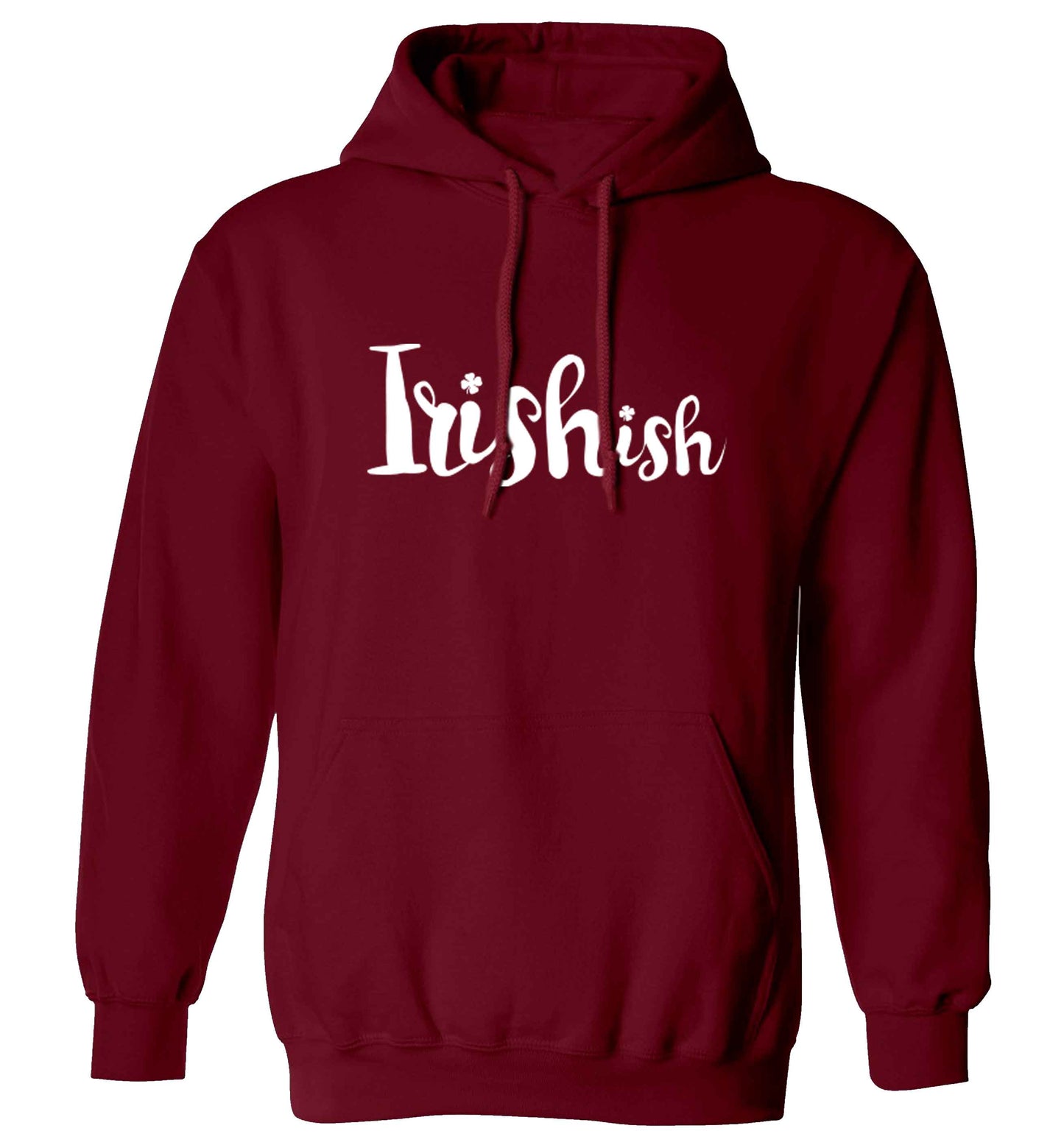 Irishish adults unisex maroon hoodie 2XL