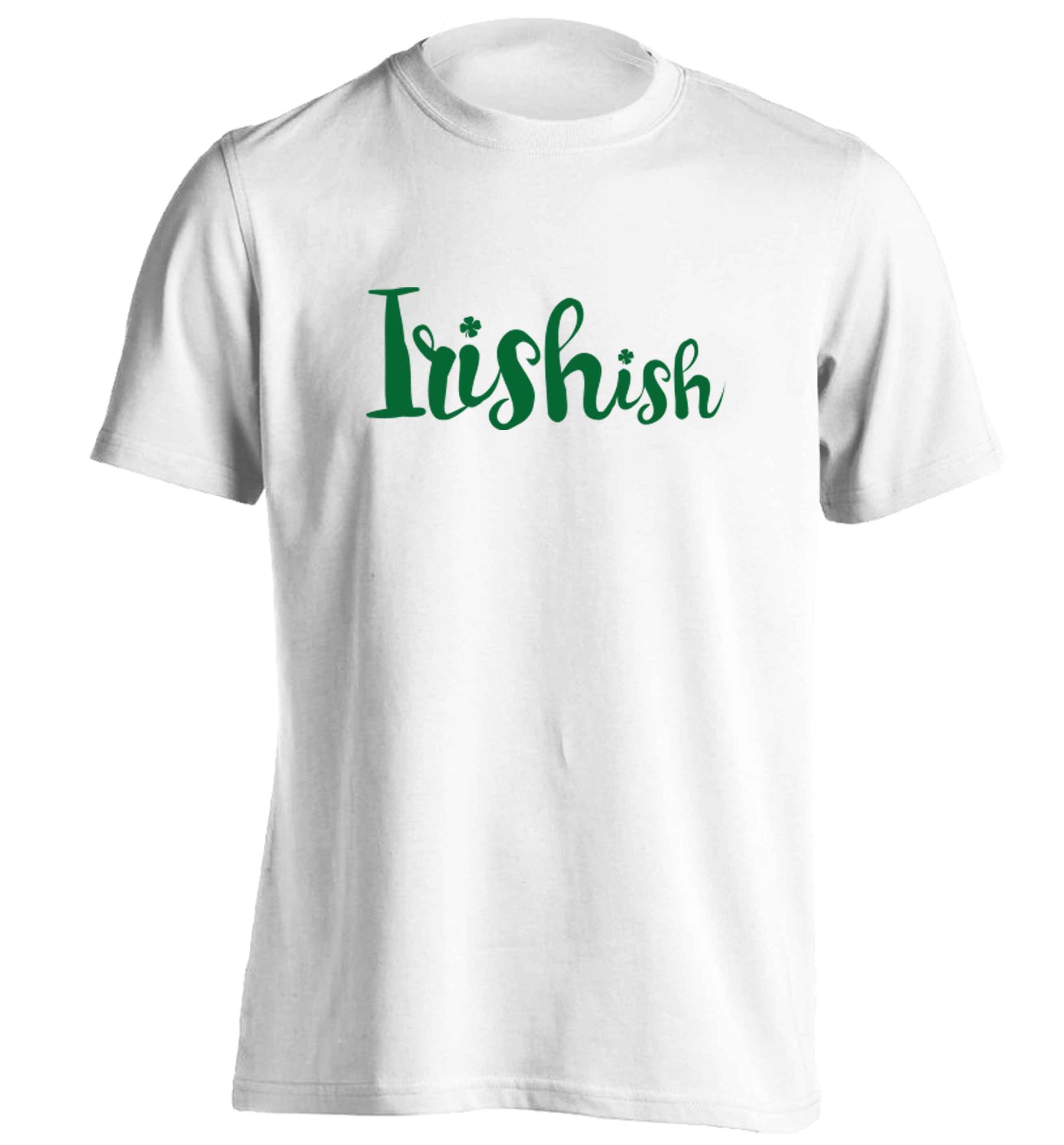 Irishish adults unisex white Tshirt 2XL