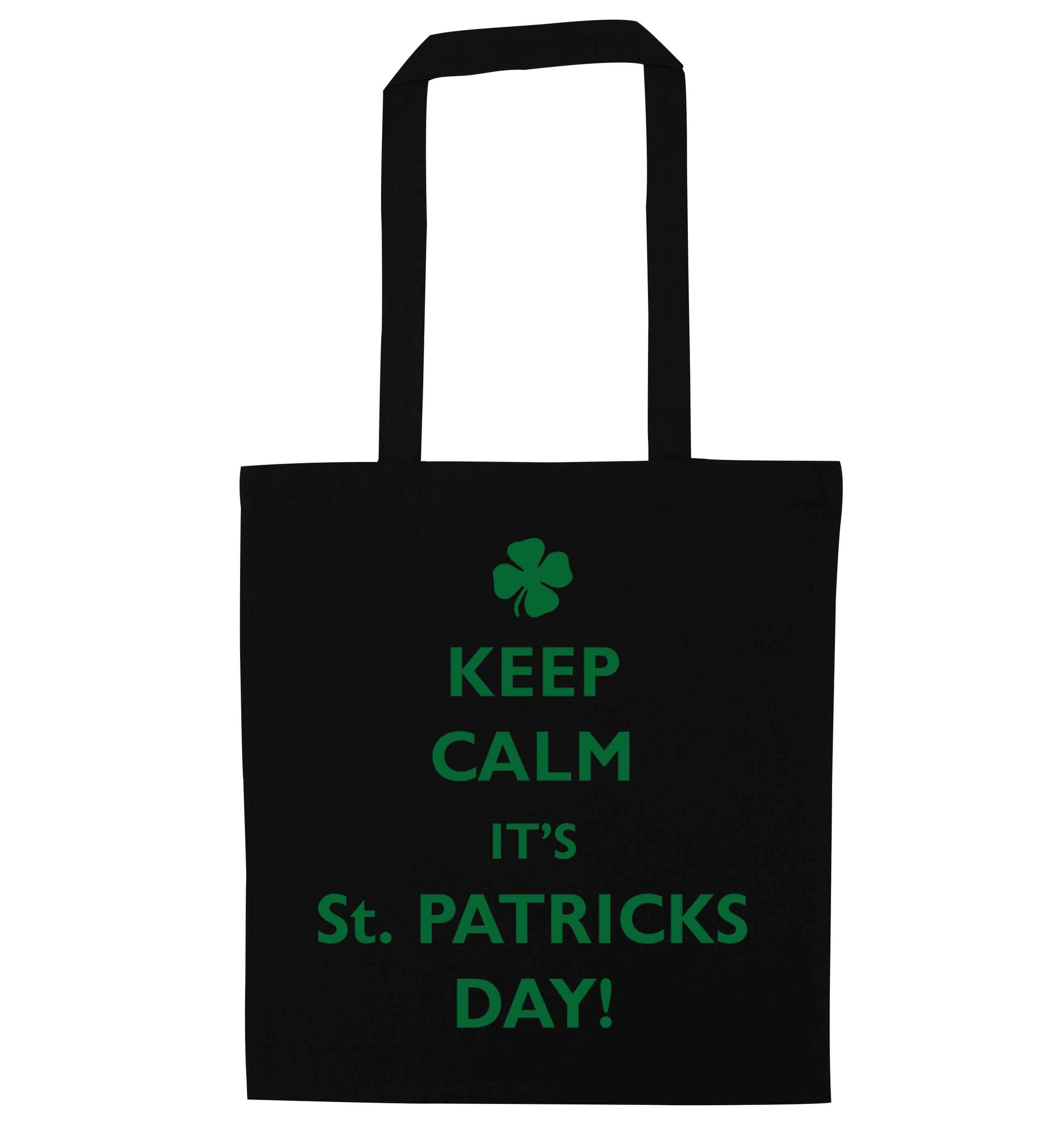 Keep calm it's St.Patricks day black tote bag
